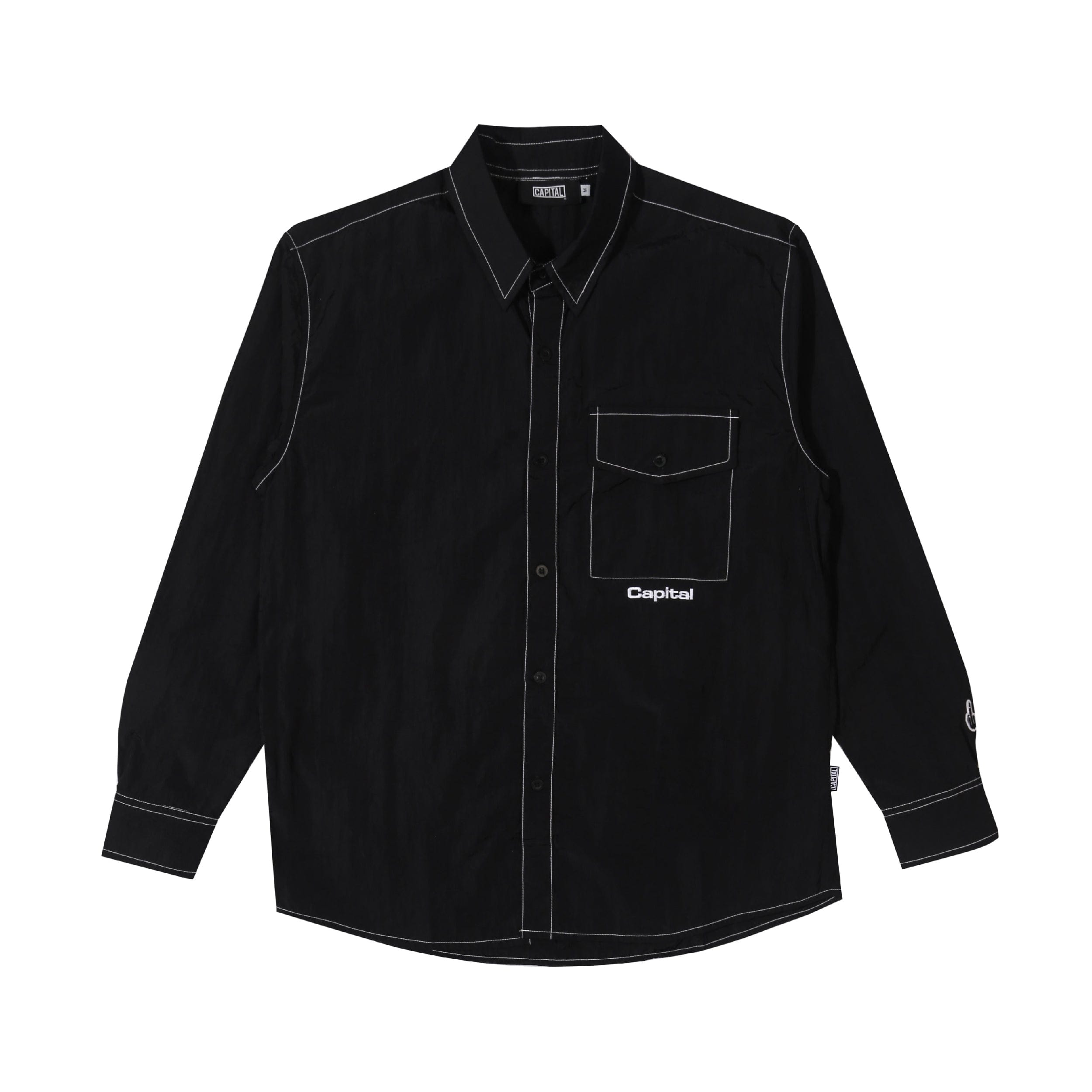 Capital Crinckle Shirt - Black