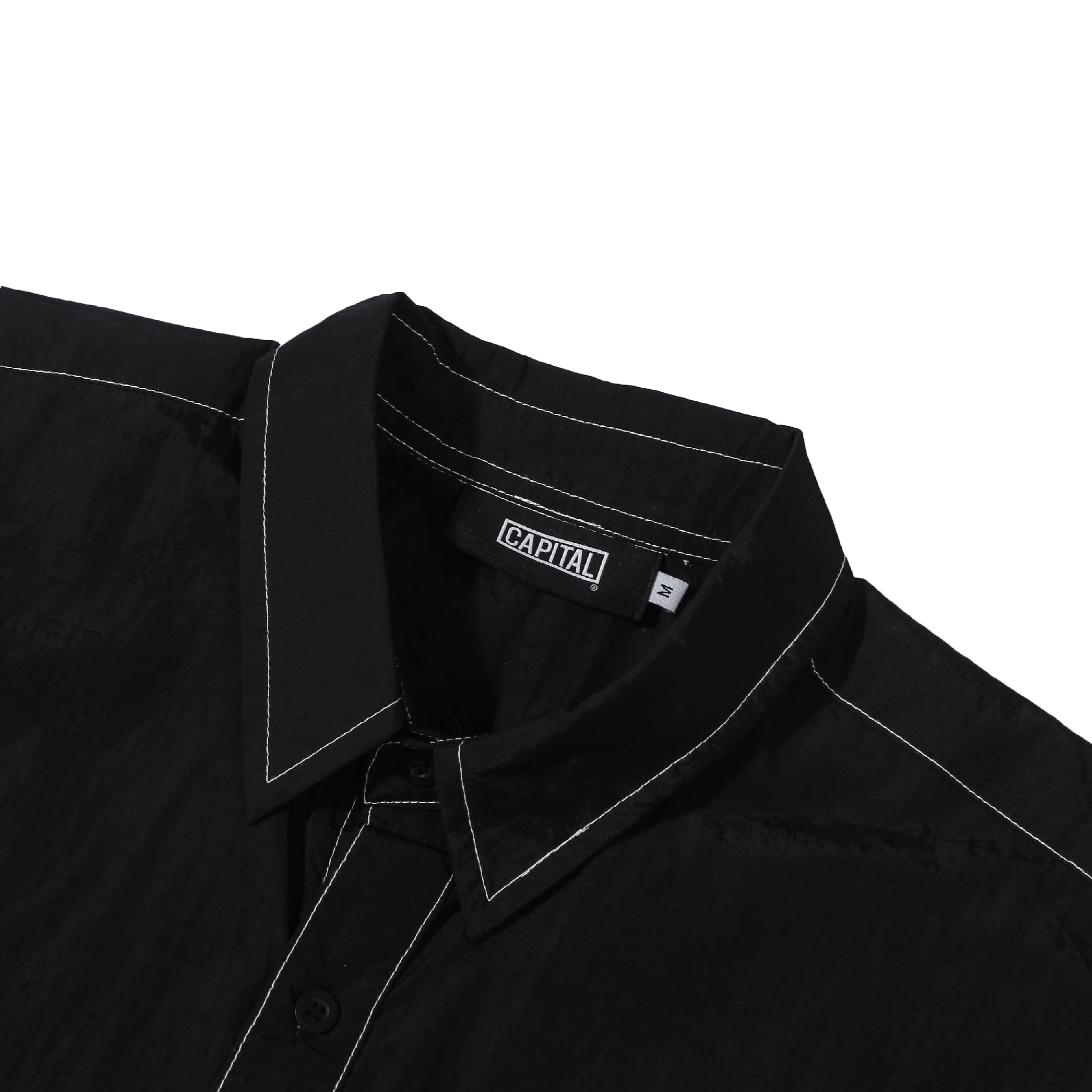 Capital Crinckle Shirt - Black