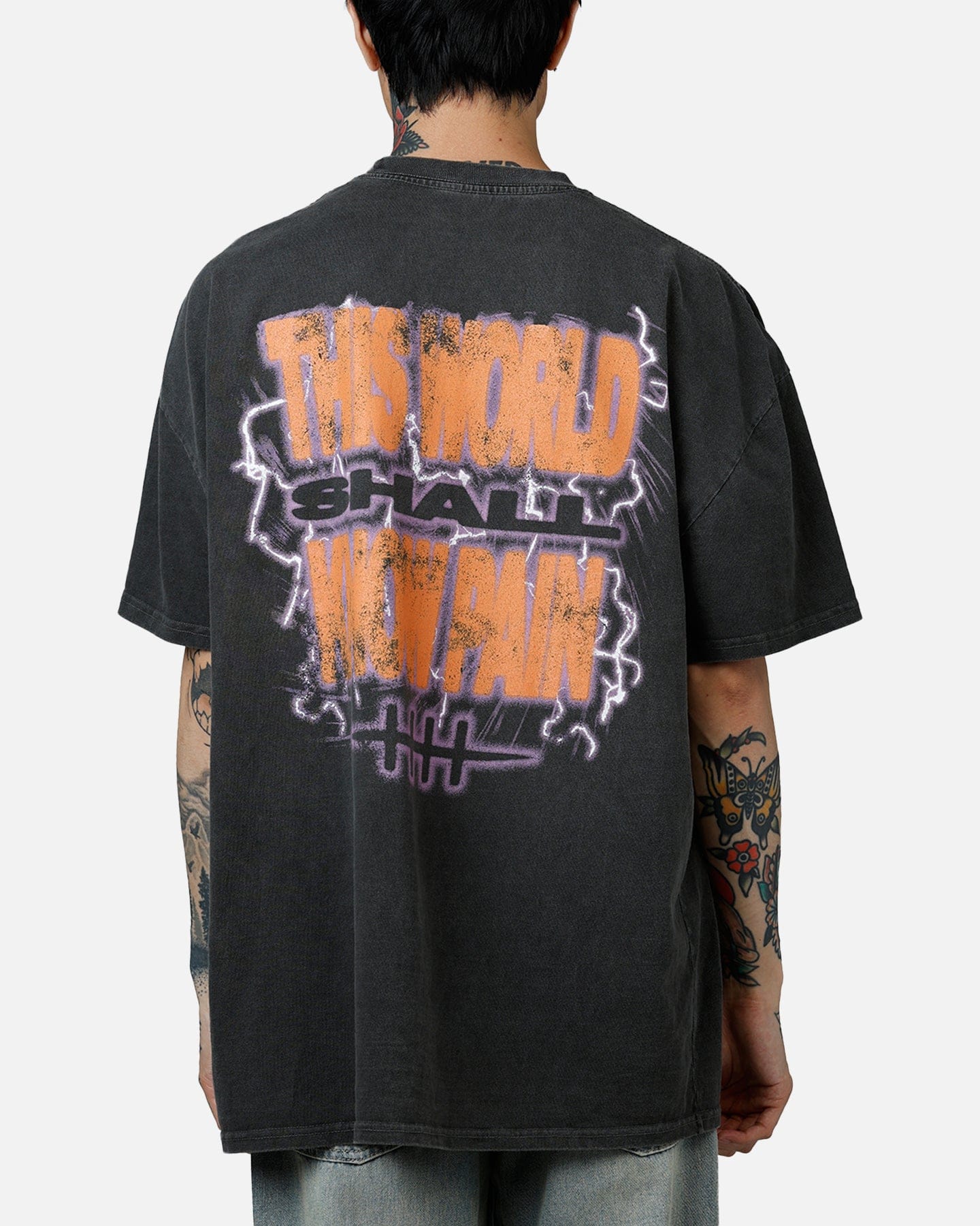 73studio x Naruto Six Paths Of Pain Heavyweight T - Shirt Black Wash
