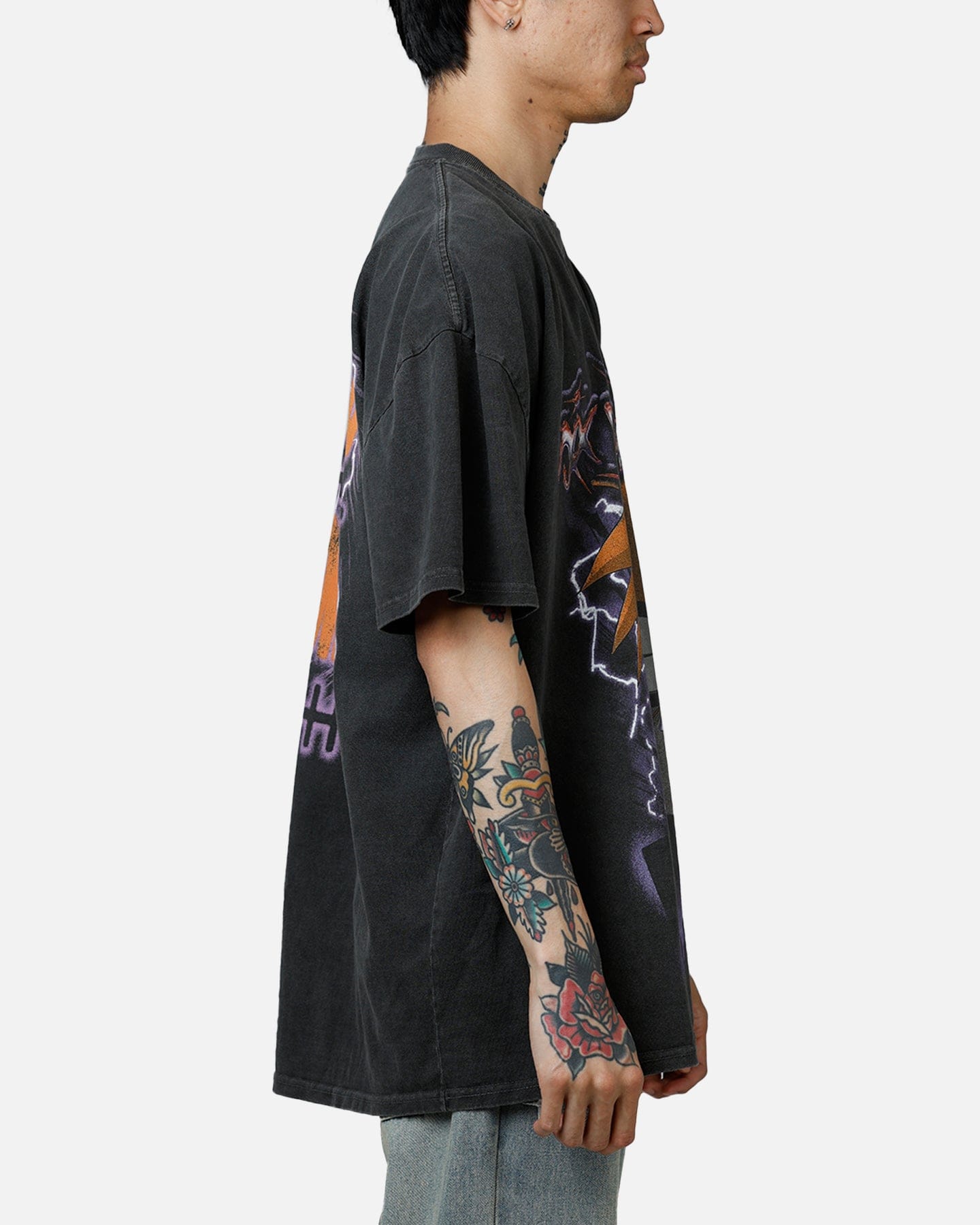 73studio x Naruto Six Paths Of Pain Heavyweight T - Shirt Black Wash