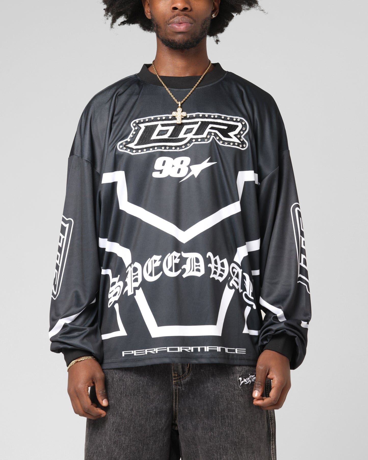 Loiter Thrill Racing Long Sleeve T - Shirt Black