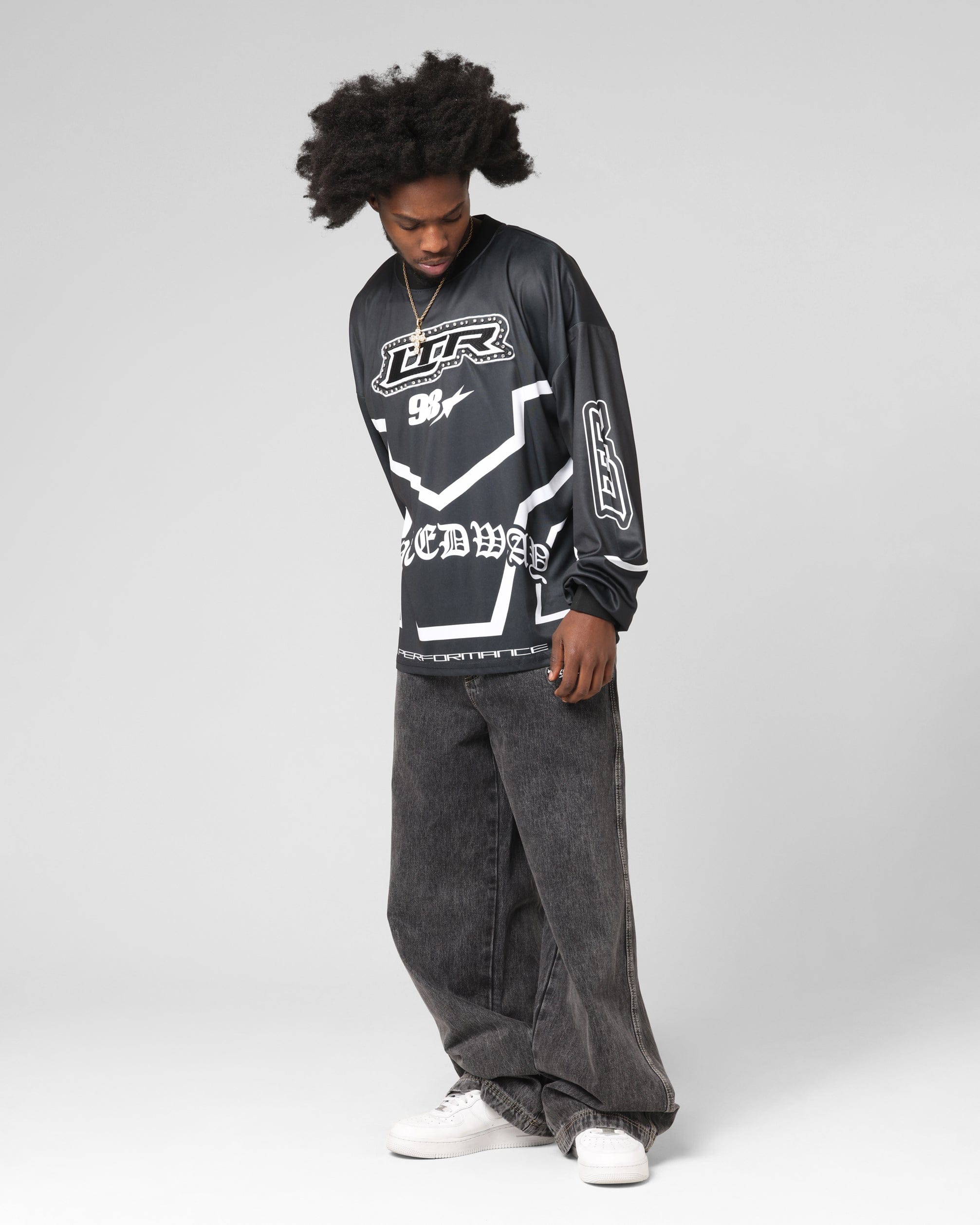 Loiter Thrill Racing Long Sleeve T - Shirt Black
