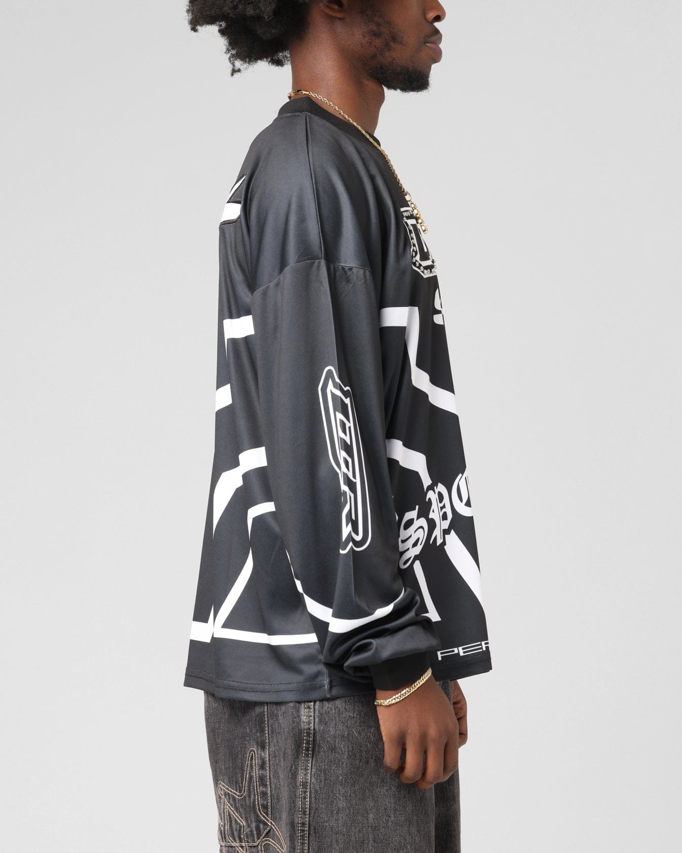 Loiter Thrill Racing Long Sleeve T - Shirt Black