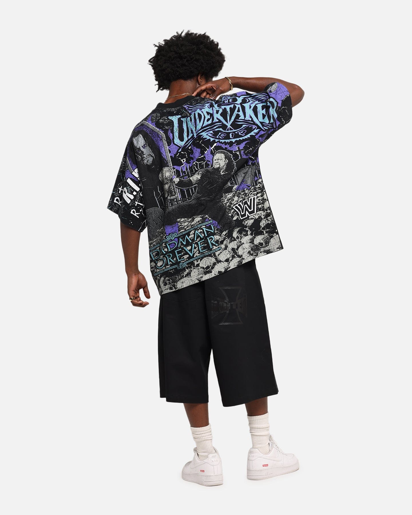 Culture KINGS x WWE Undertaker All Over Print T - Shirt Black