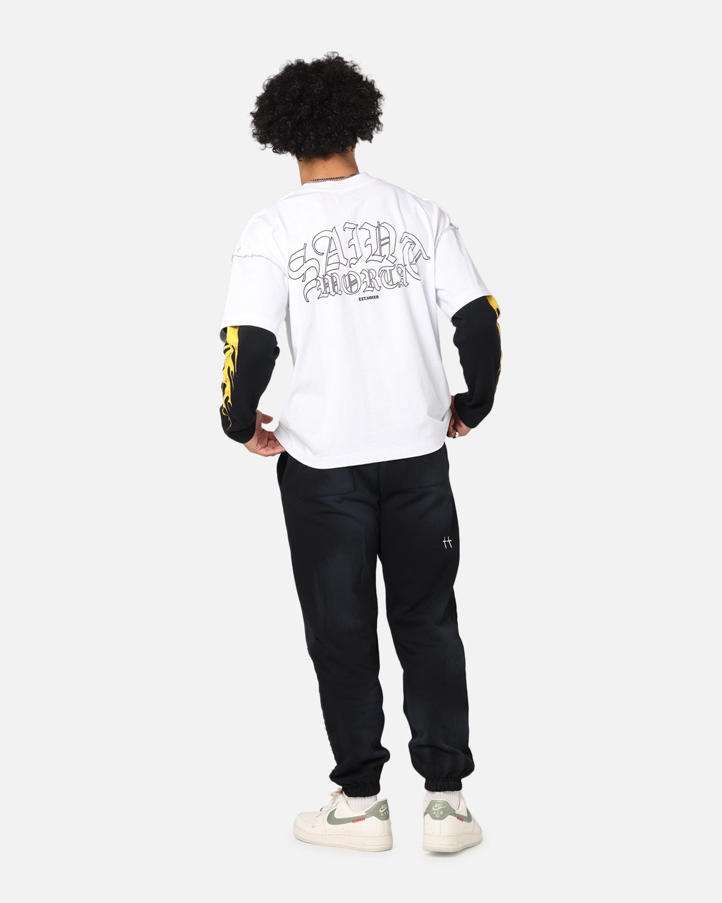 Saint Morta La Flame Long Sleeve T - Shirt White/Black