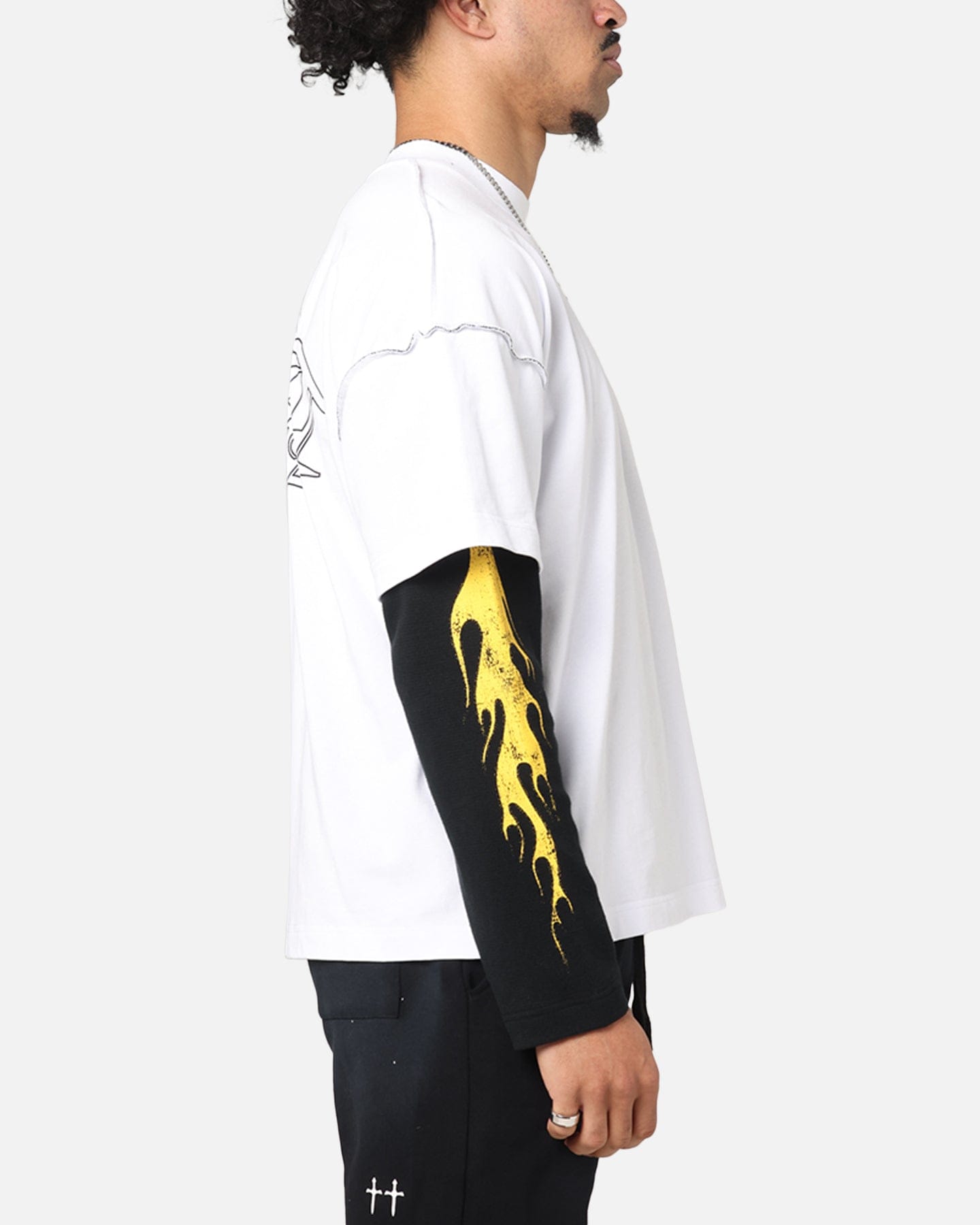 Saint Morta La Flame Long Sleeve T - Shirt White/Black
