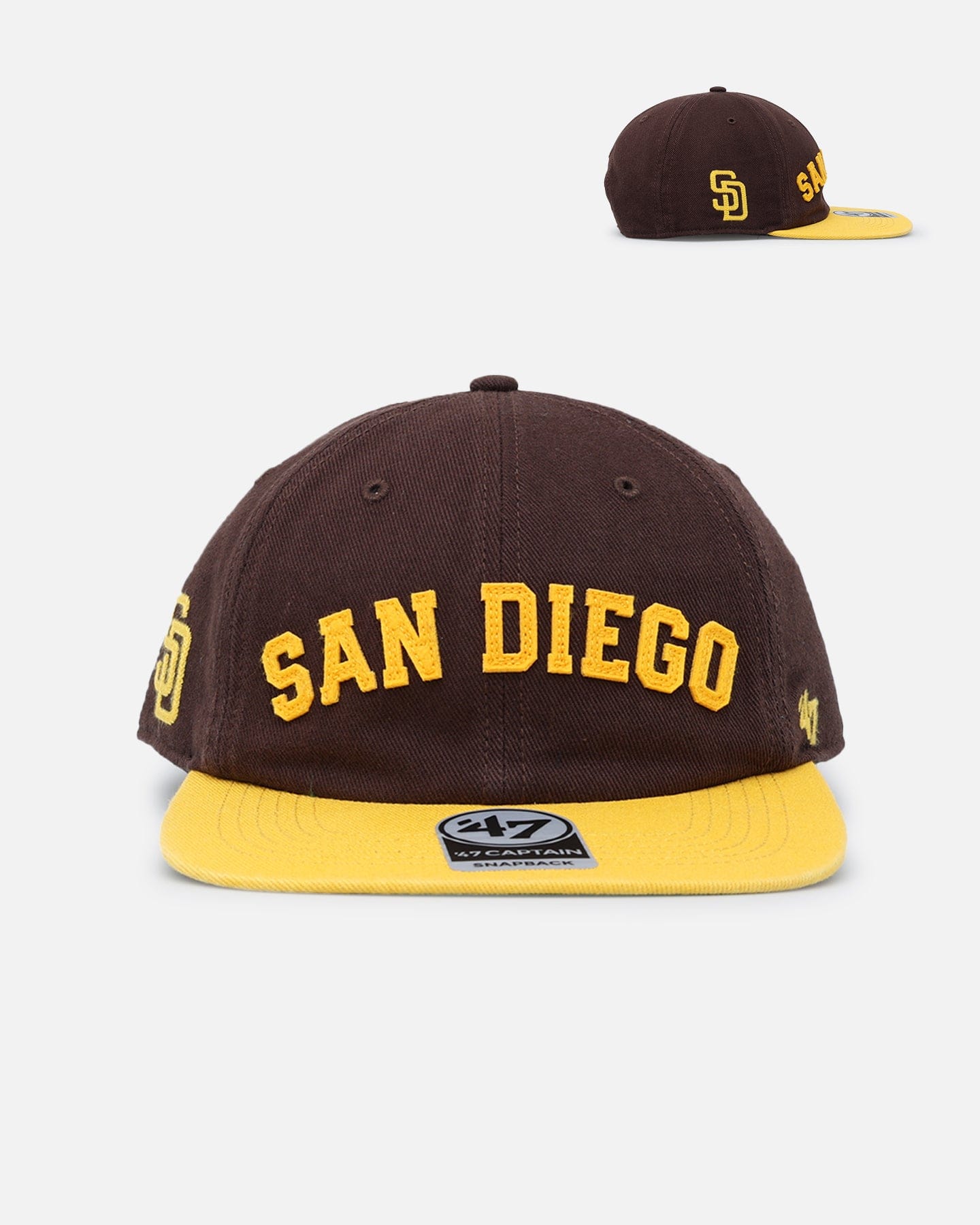 47 Brand San Diego Padres The City Block Collection Club Legacy '47 Captain Snapback Brown
