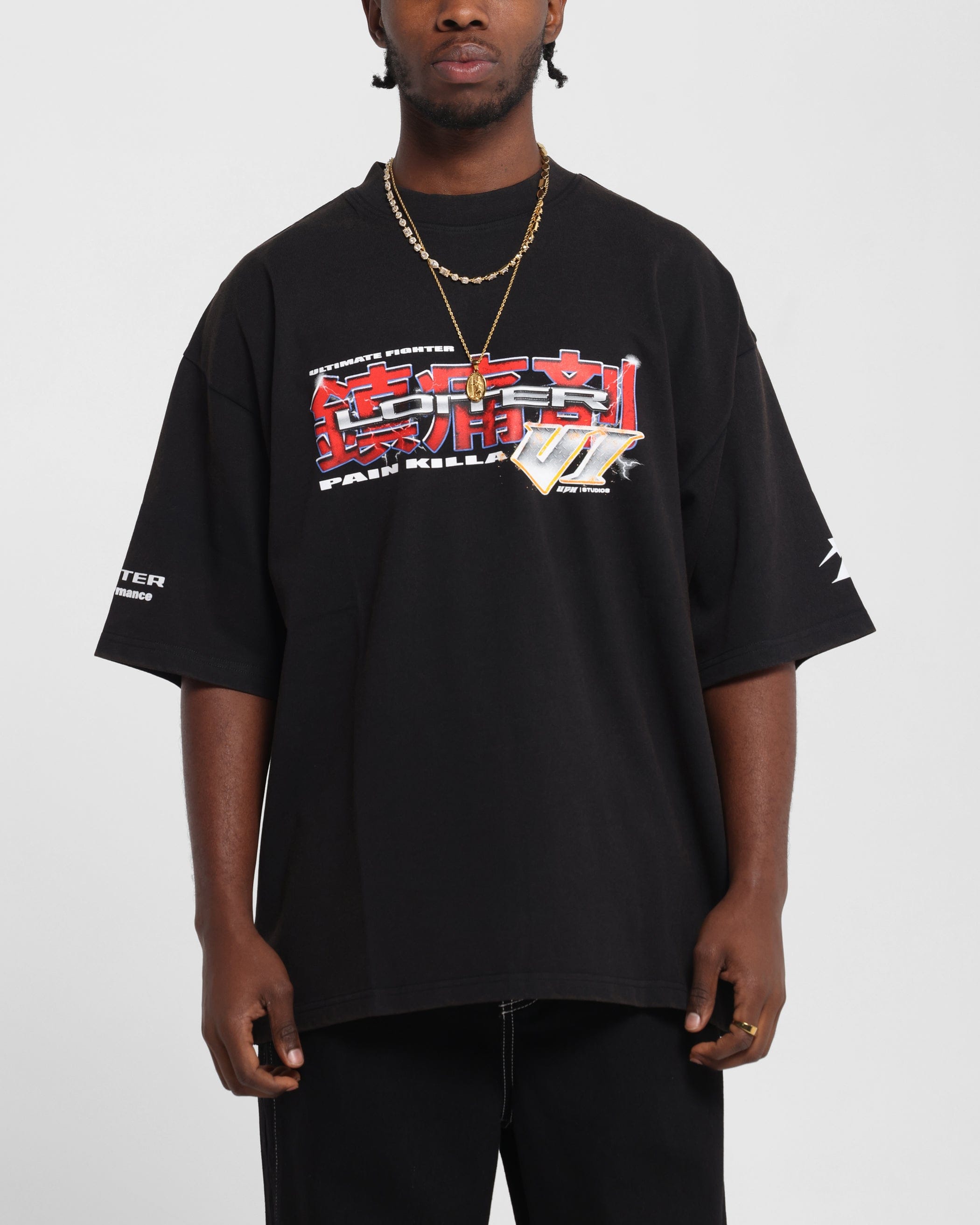 Loiter Fighter Vintage T - Shirt Vintage Black