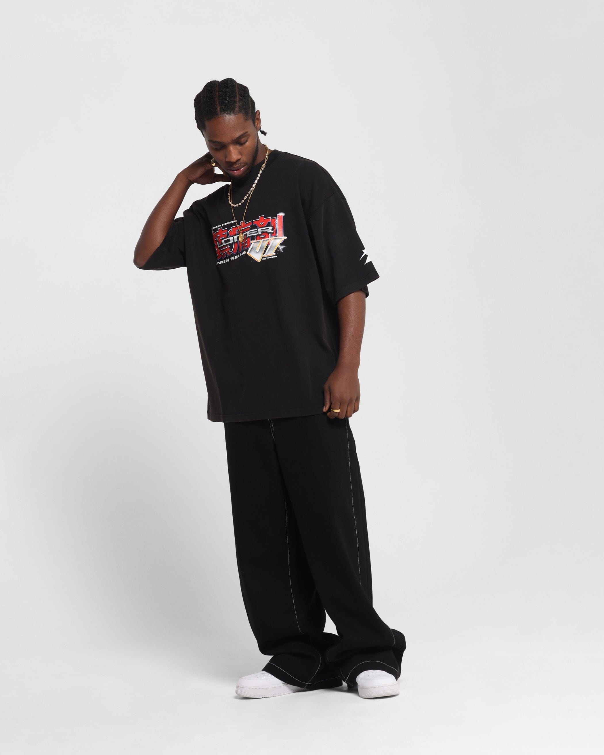 Loiter Fighter Vintage T - Shirt Vintage Black