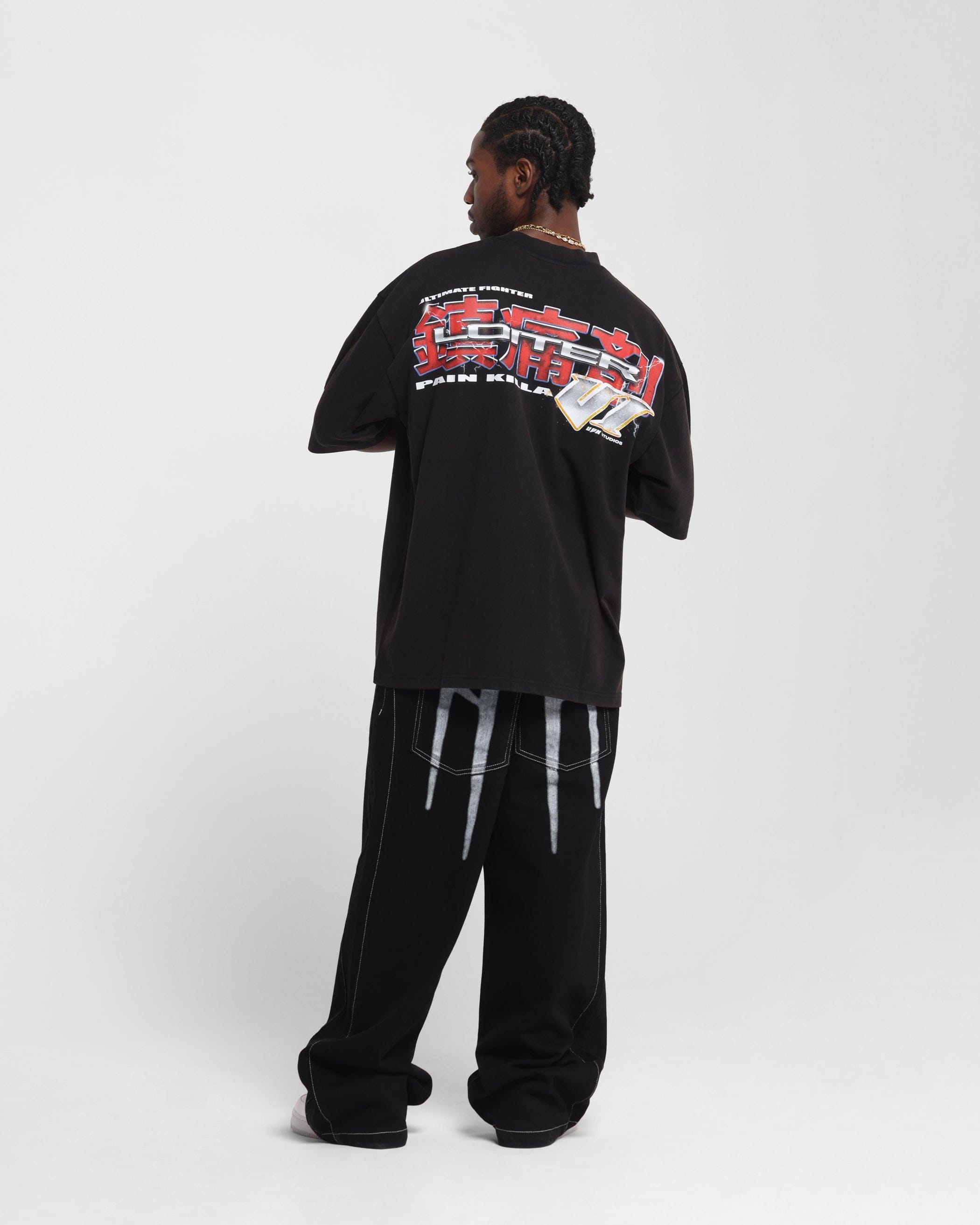 Loiter Fighter Vintage T - Shirt Vintage Black