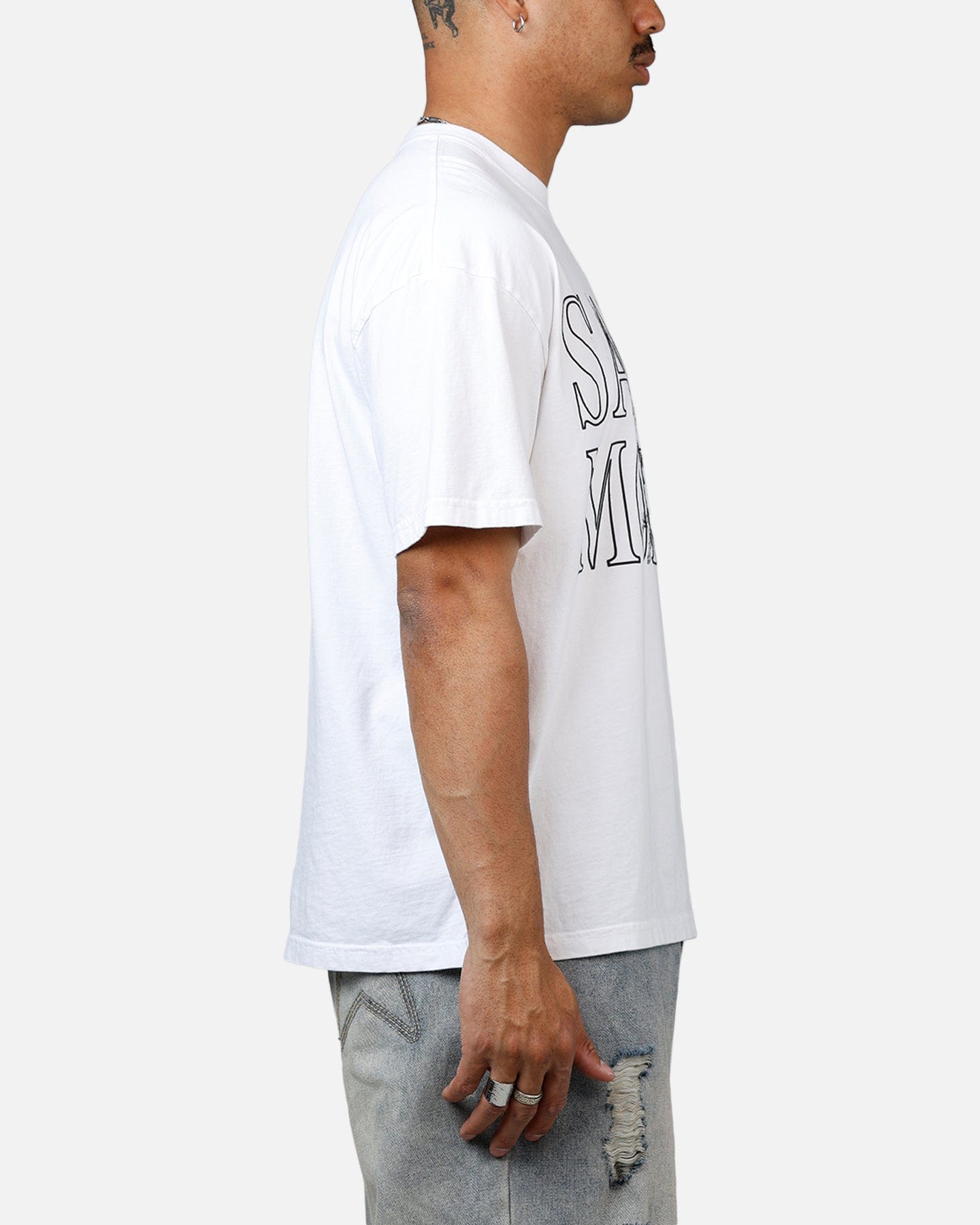 Saint Morta Angelic Drop Shoulder T - Shirt White
