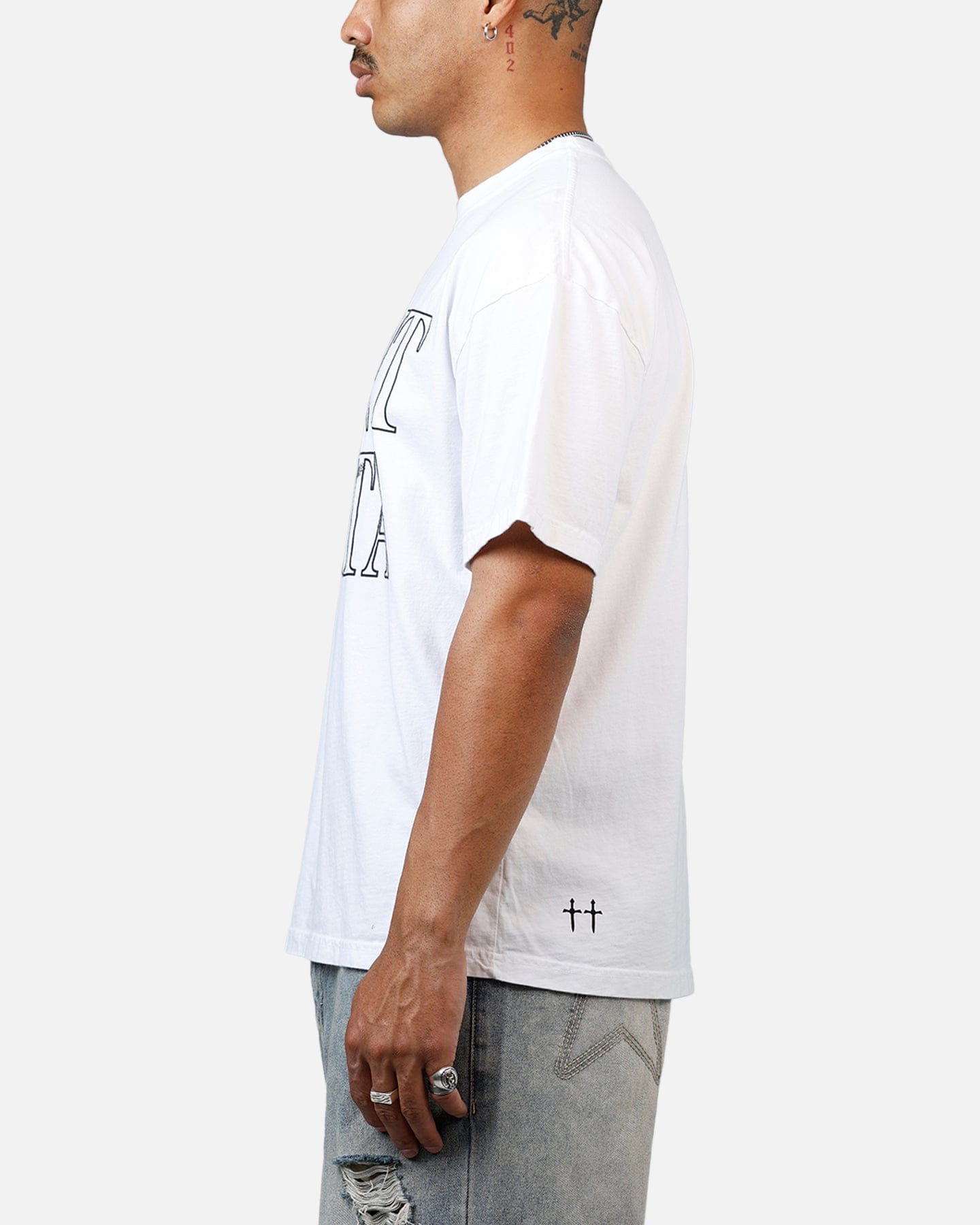 Saint Morta Angelic Drop Shoulder T - Shirt White