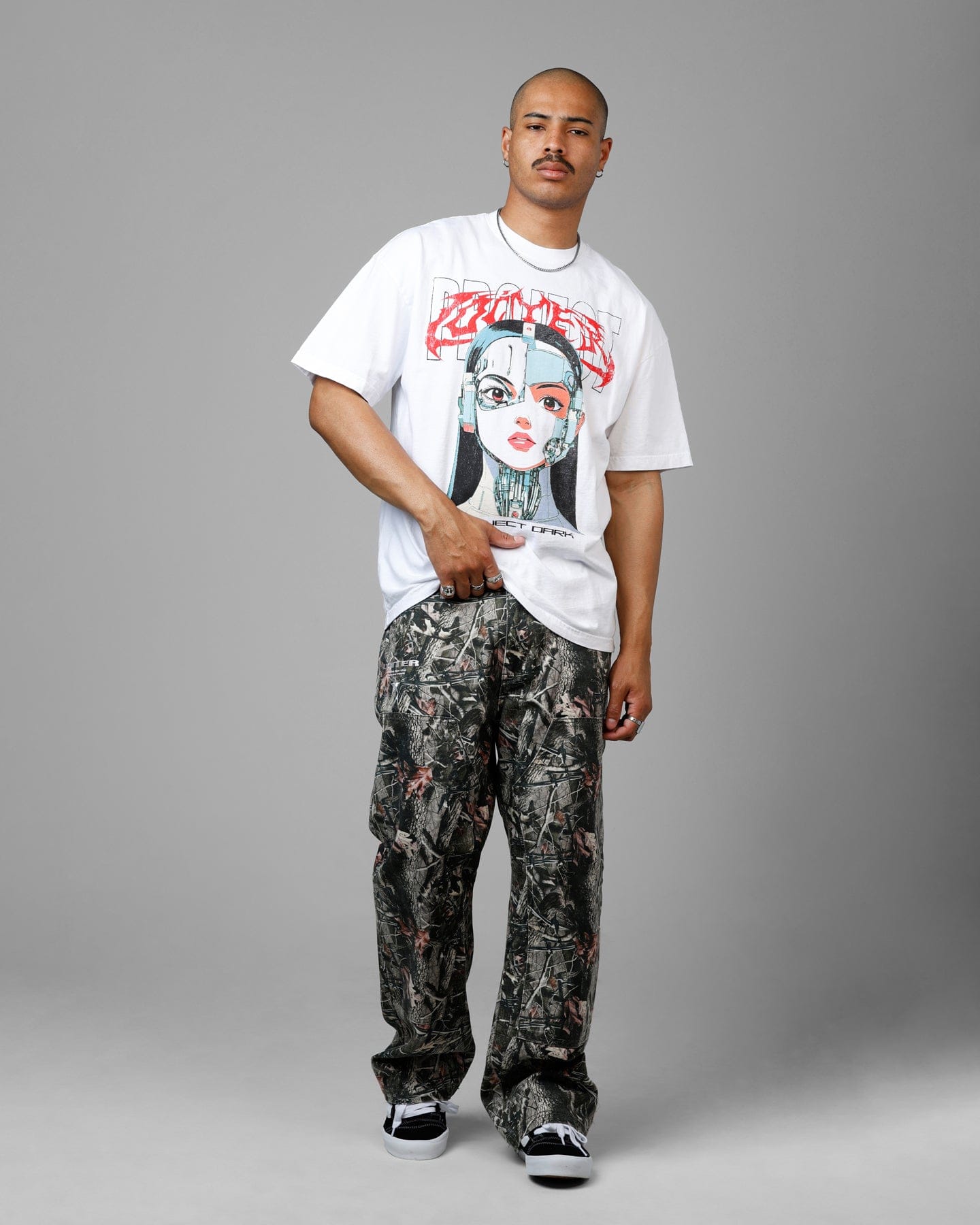 Loiter Cyber Geisha Vintage T - Shirt White