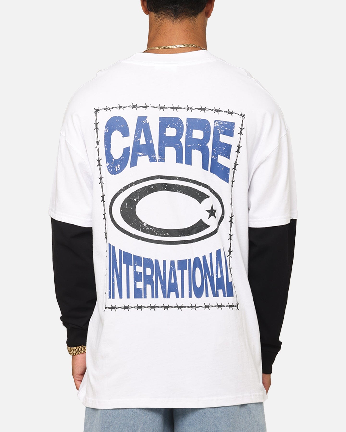 Carre C - Star Long Sleeve T - Shirt White/Black
