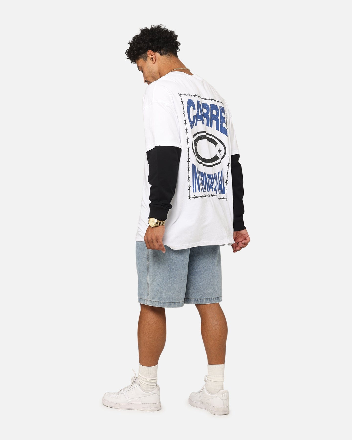 Carre C - Star Long Sleeve T - Shirt White/Black