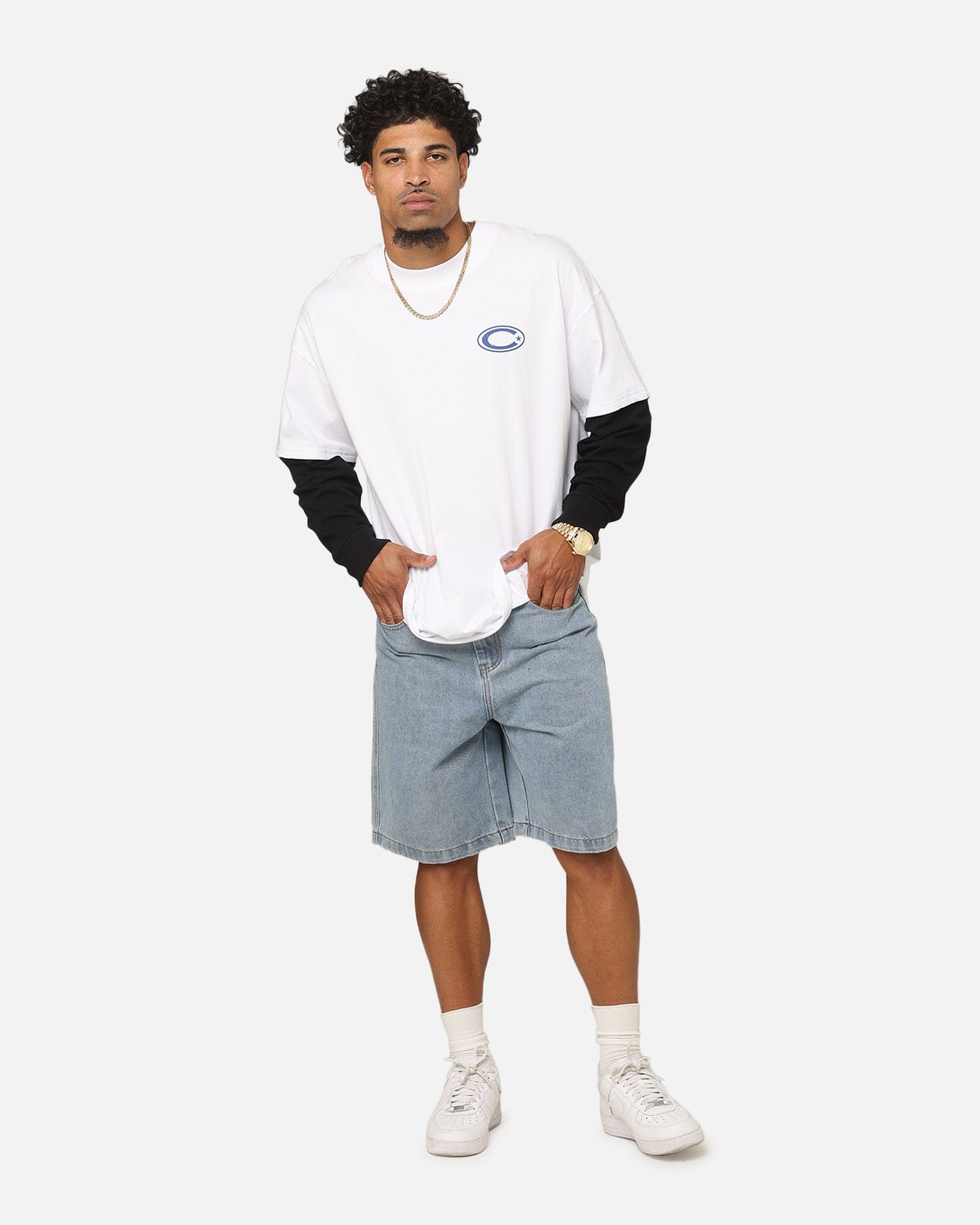 Carre C - Star Long Sleeve T - Shirt White/Black