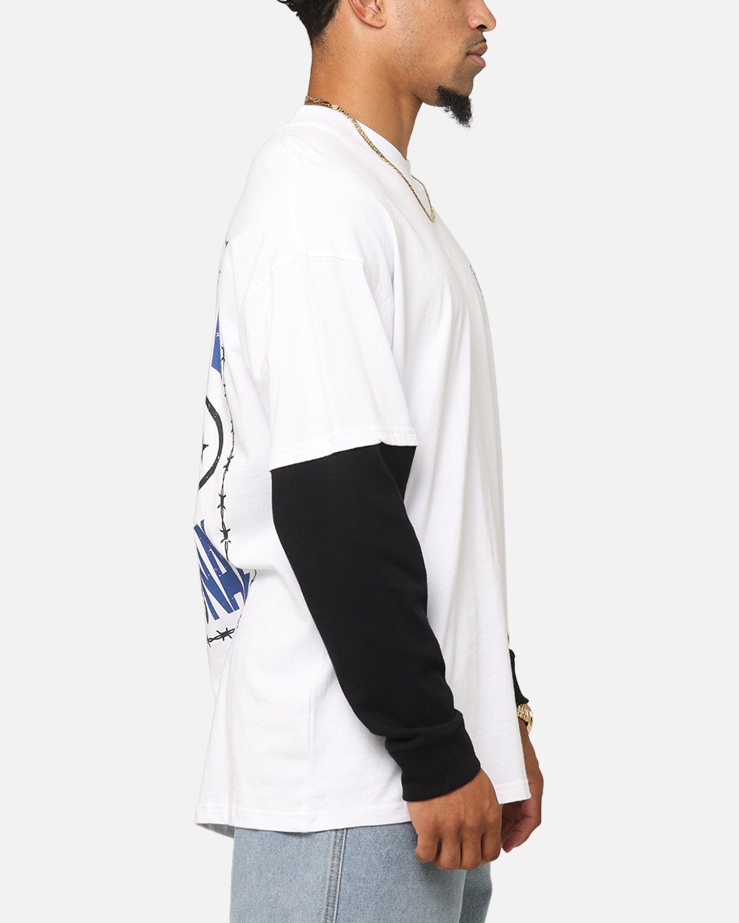Carre C - Star Long Sleeve T - Shirt White/Black