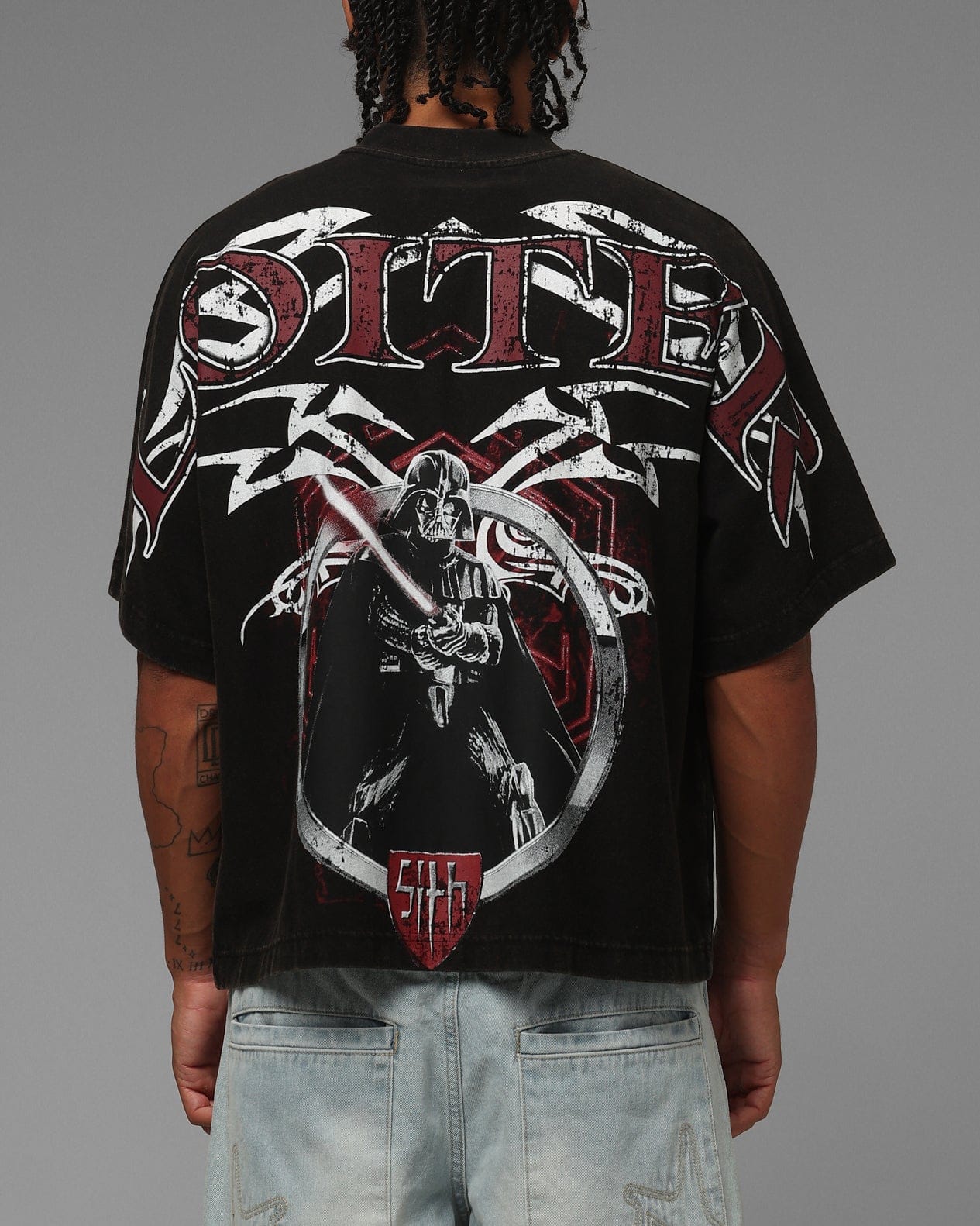 Loiter Star Wars Vader Boxy T - Shirt Washed Black