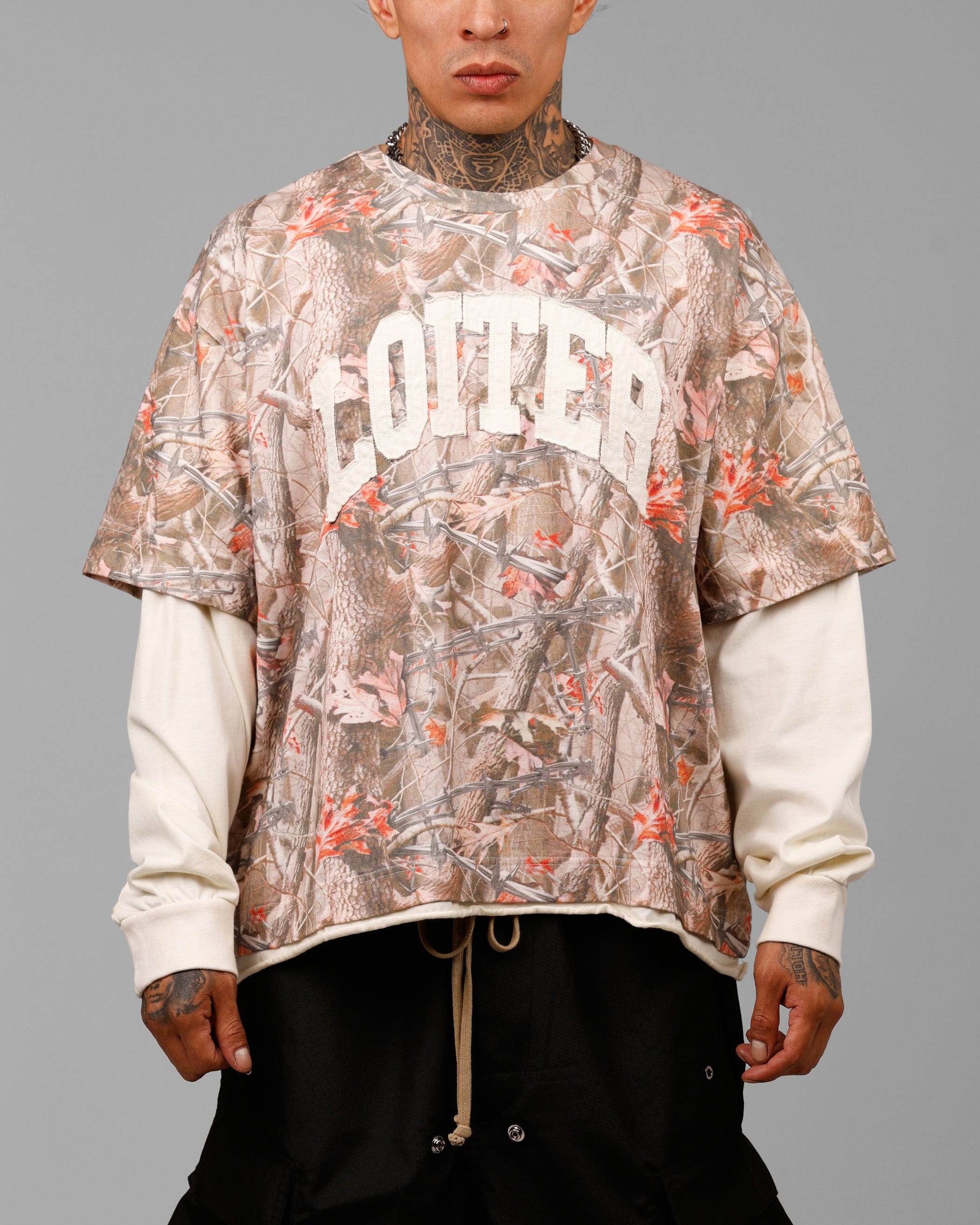 Loiter Impact Long Sleeve T - Shirt Washed Real Tree Camo