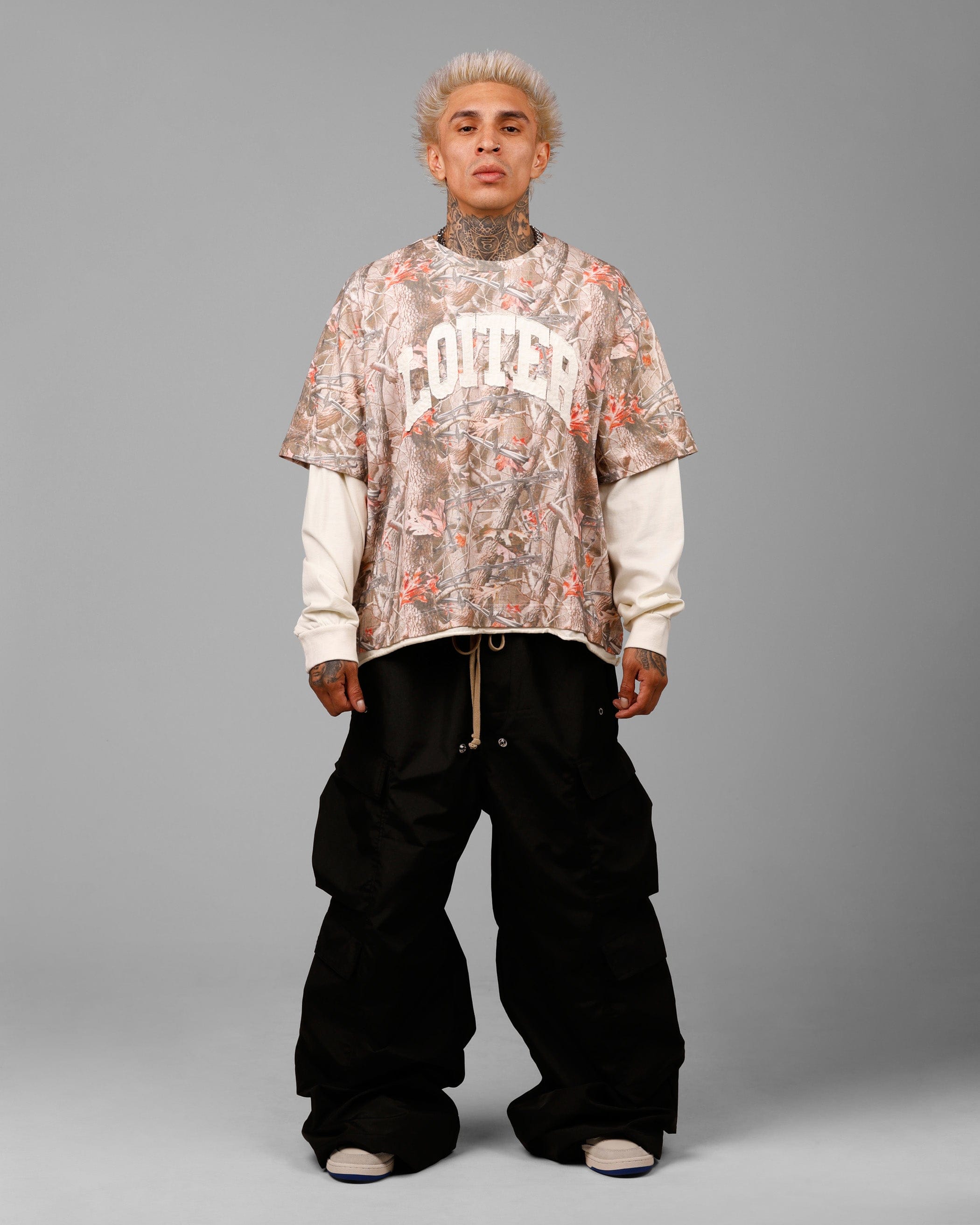 Loiter Impact Long Sleeve T - Shirt Washed Real Tree Camo