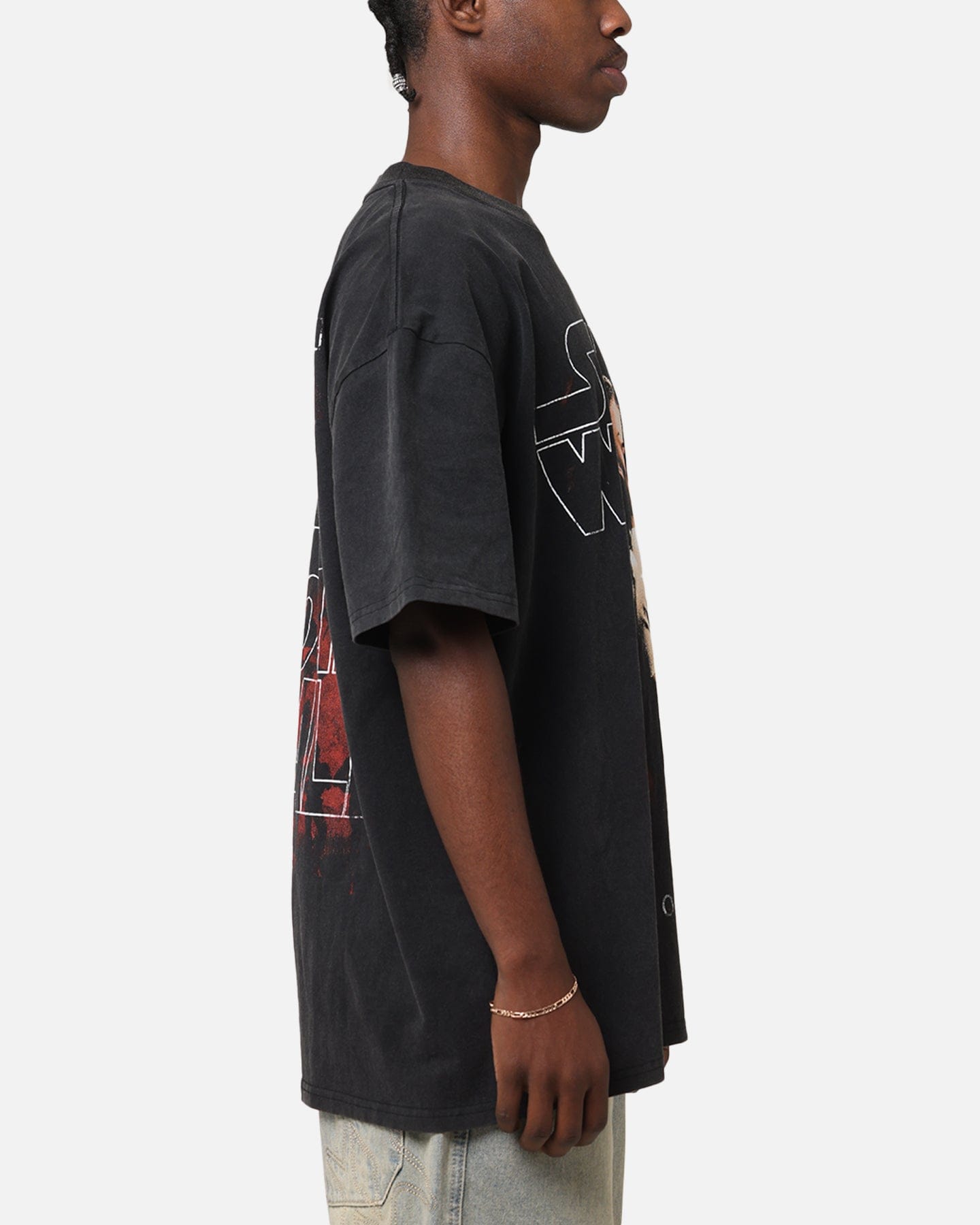 73studio Star Wars Episode II Vintage T - Shirt Black Acidwash