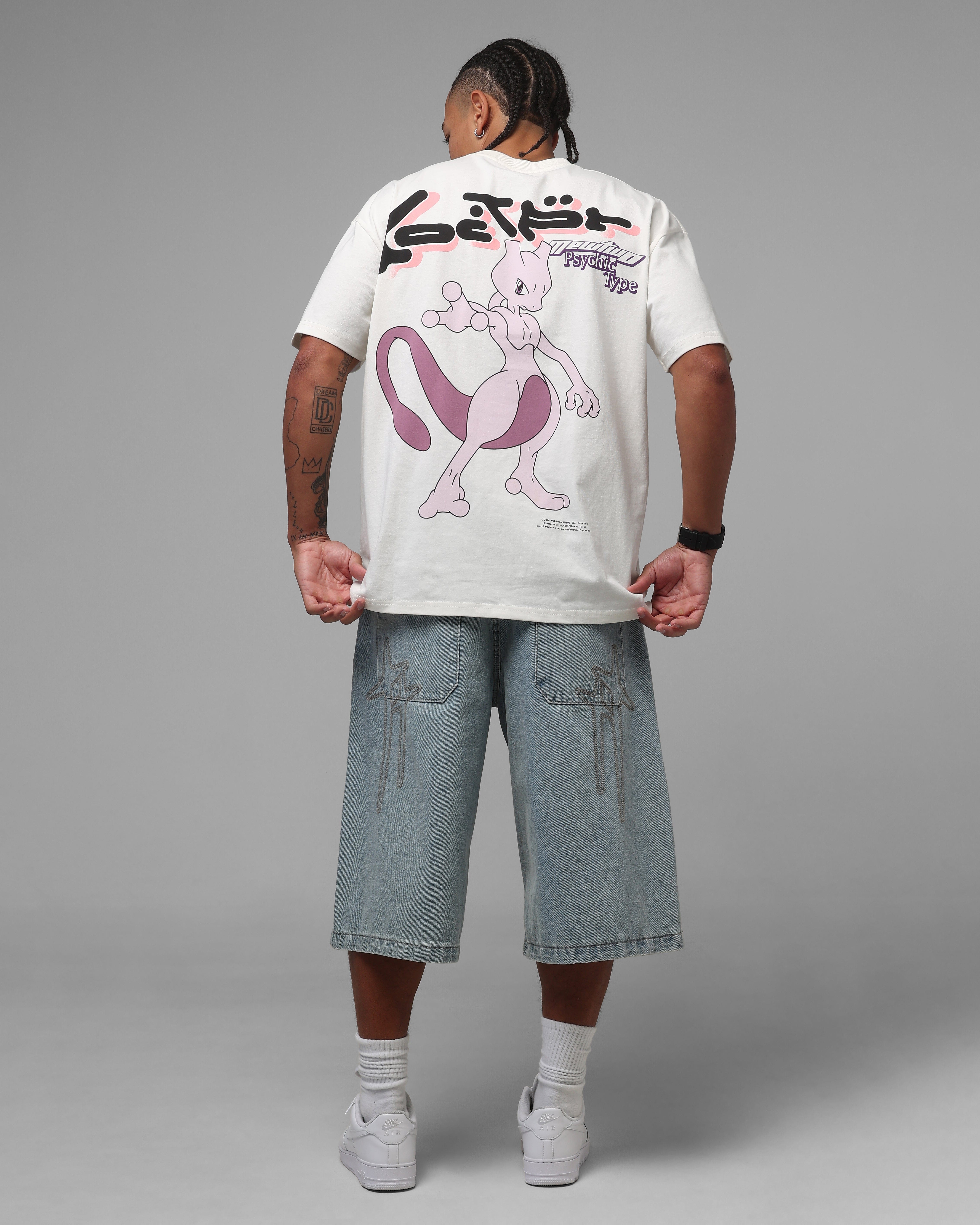 Loiter Pokémon By Loiter Mewtwo Heavyweight T - Shirt Off White