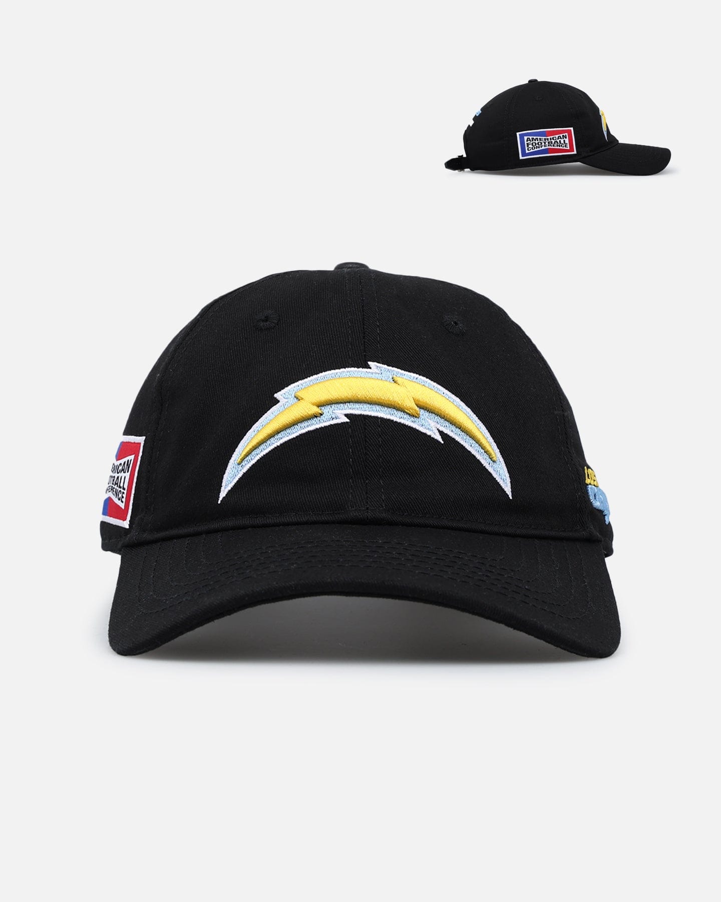 PRO Standard Los Angeles Chargers Fast Lane Logo Dad Hat Strapback Black