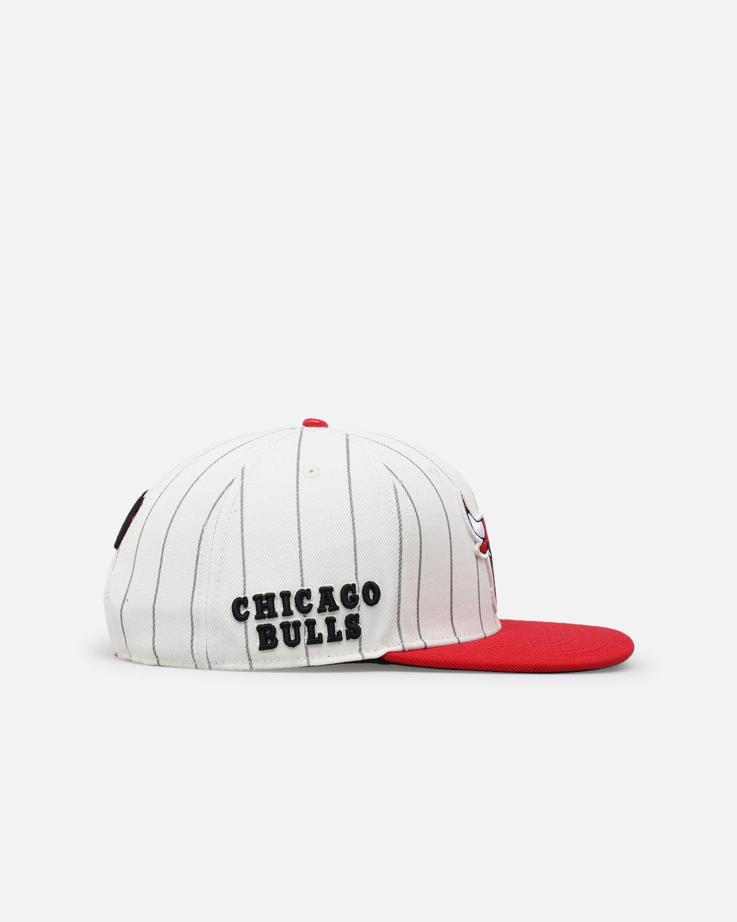 PRO Standard Chicago Bulls Pinstripe Wool Snapback Eggshell/Yellow