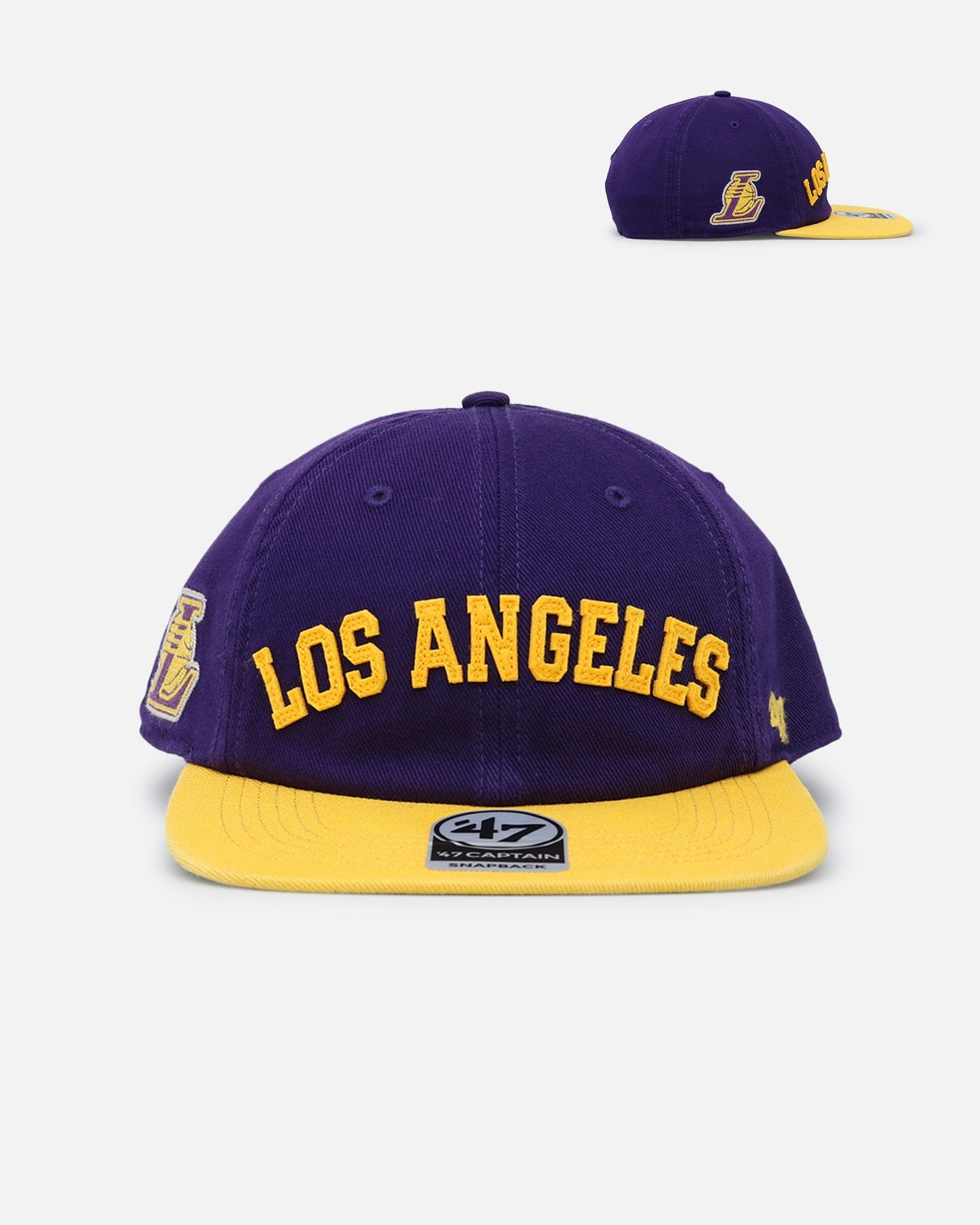 47 Brand Los Angeles Lakers The City Block Collection Club Legacy '47 Captain Snapback Purple