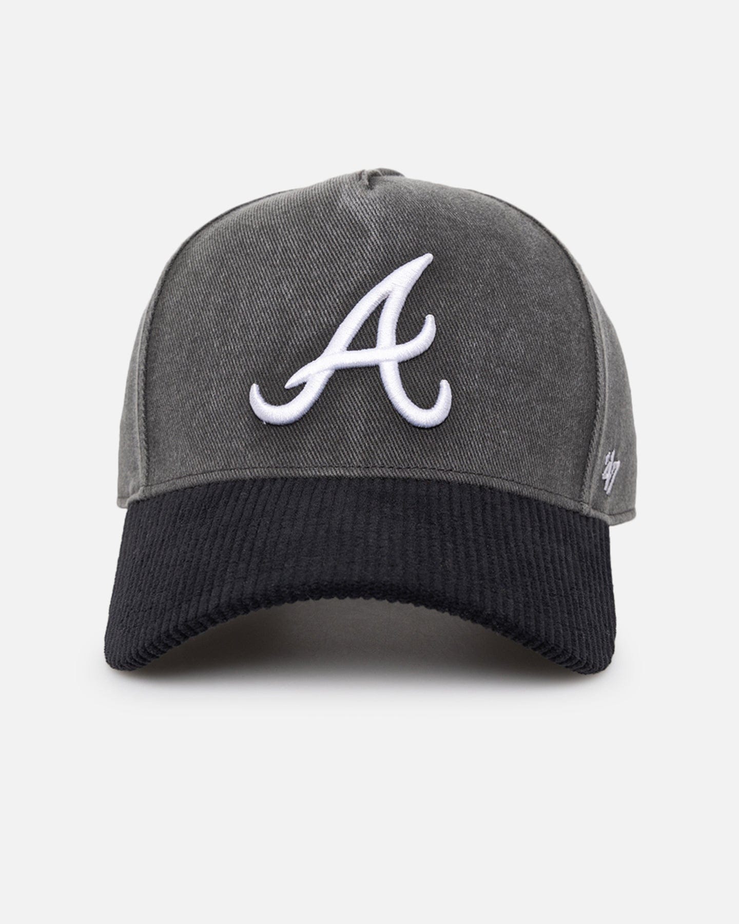 47 Brand Atlanta Braves Apollo Corduroy Offside DT Snapback Black