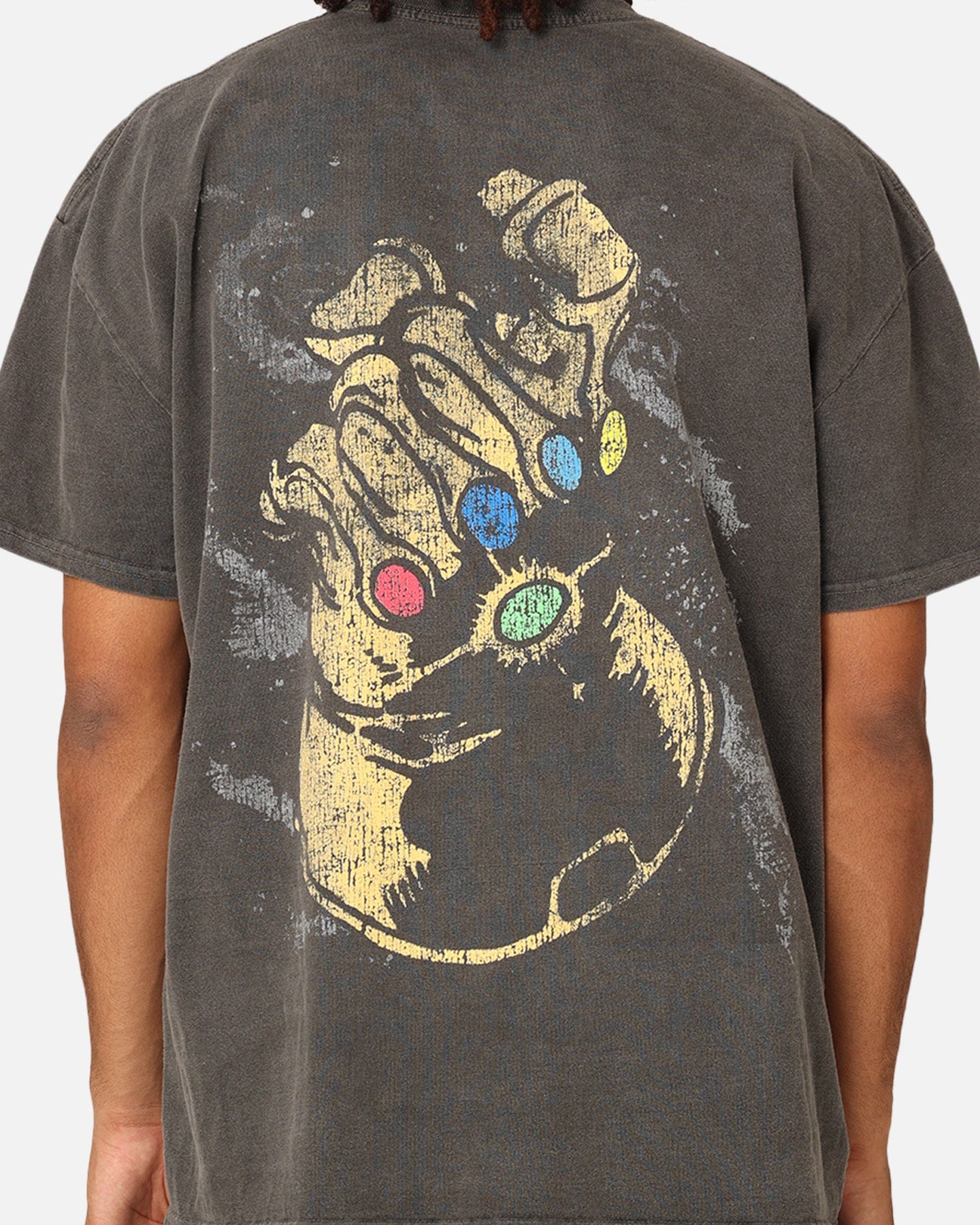 73studio Marvel Thanos Vintage T - Shirt Black Wash