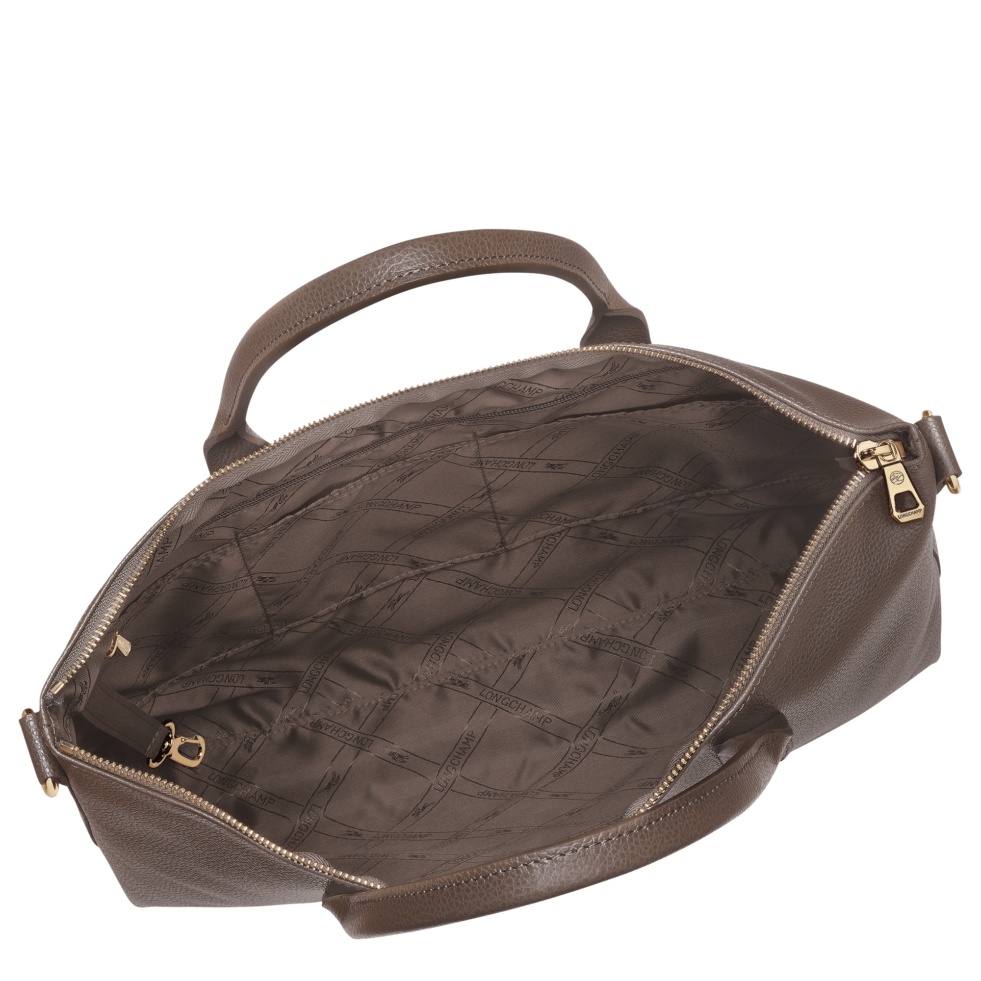 Long Champ Longchamp Le Foulonné S Briefcase Taupe