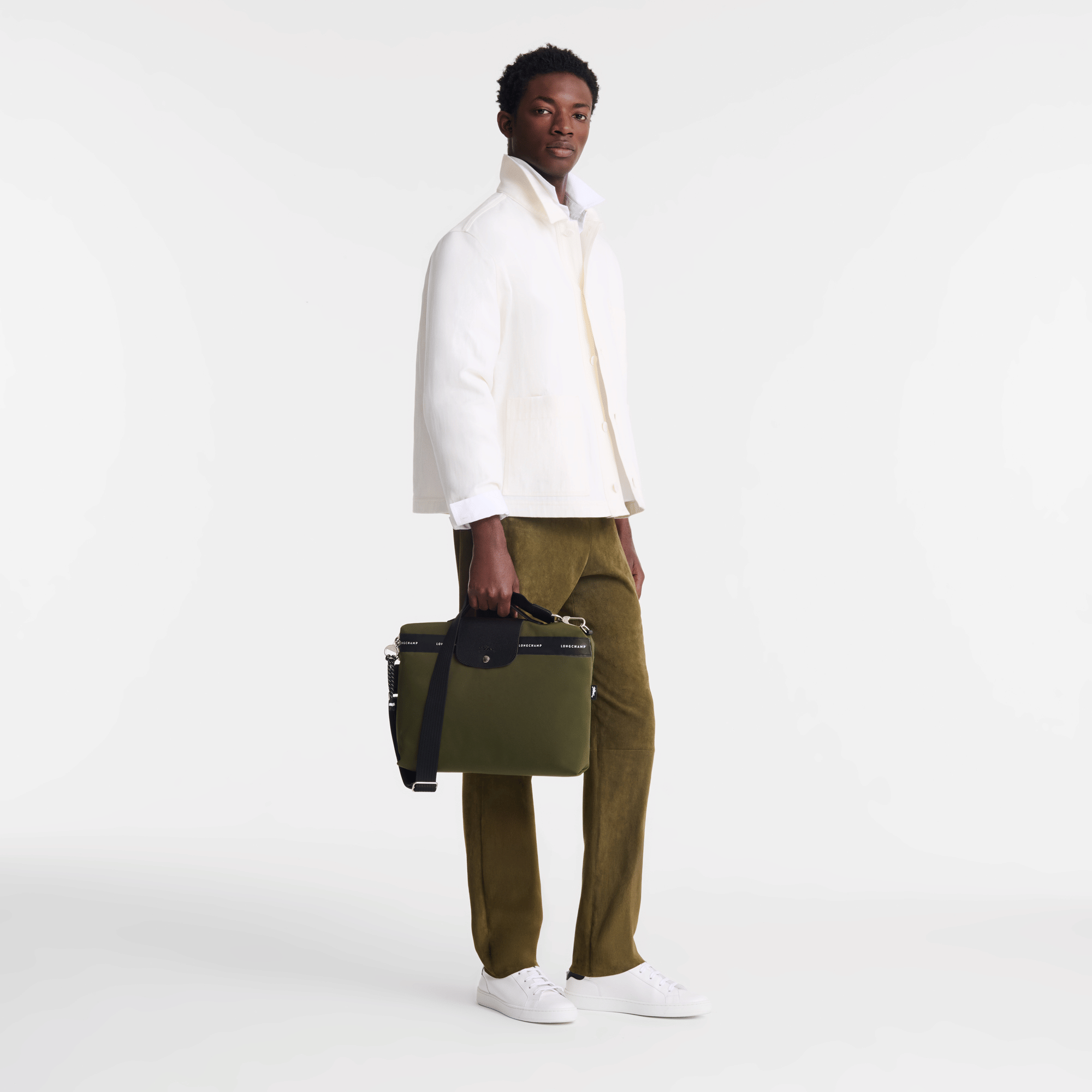 Long Champ Longchamp Le Pliage Energy Briefcase Khaki