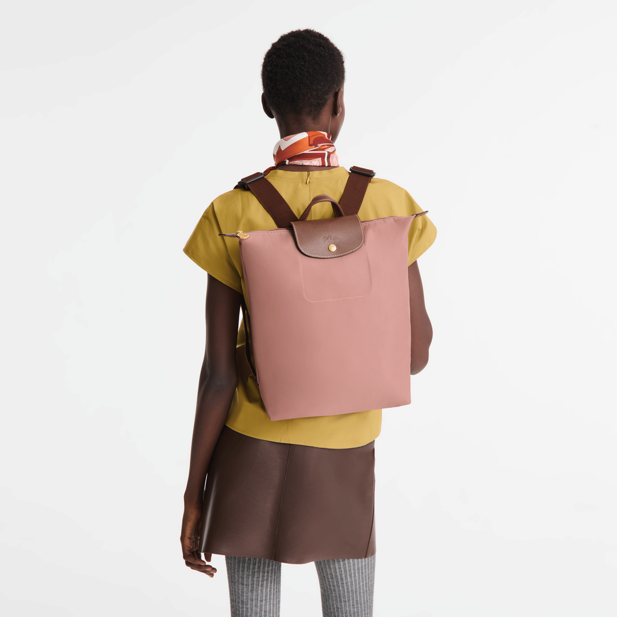 Long Champ Longchamp Le Pliage Original M Backpack Pink Tea