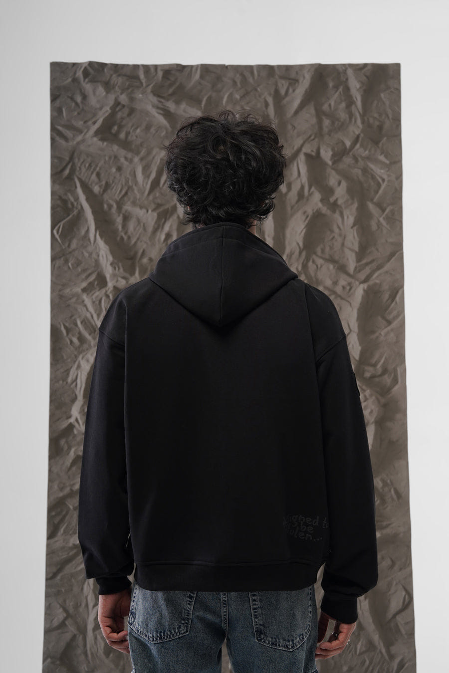 Y*all STAMP ZIP UP HOODIE – BLACK