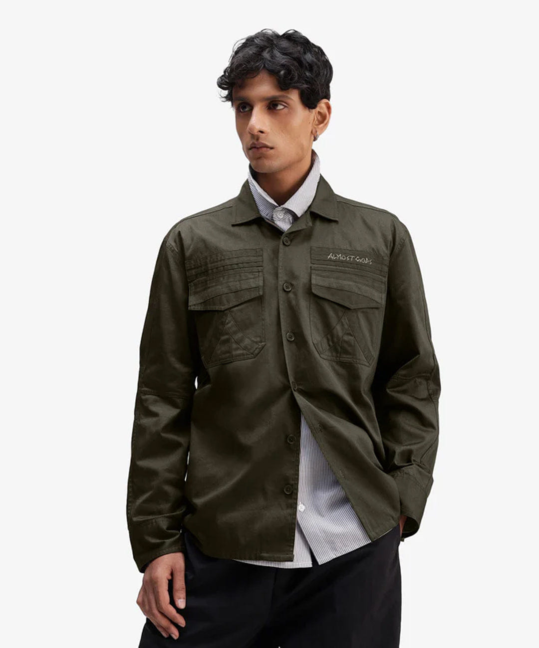 ALMOST GODS | MILITARY OVERSHIRT { OLIVE