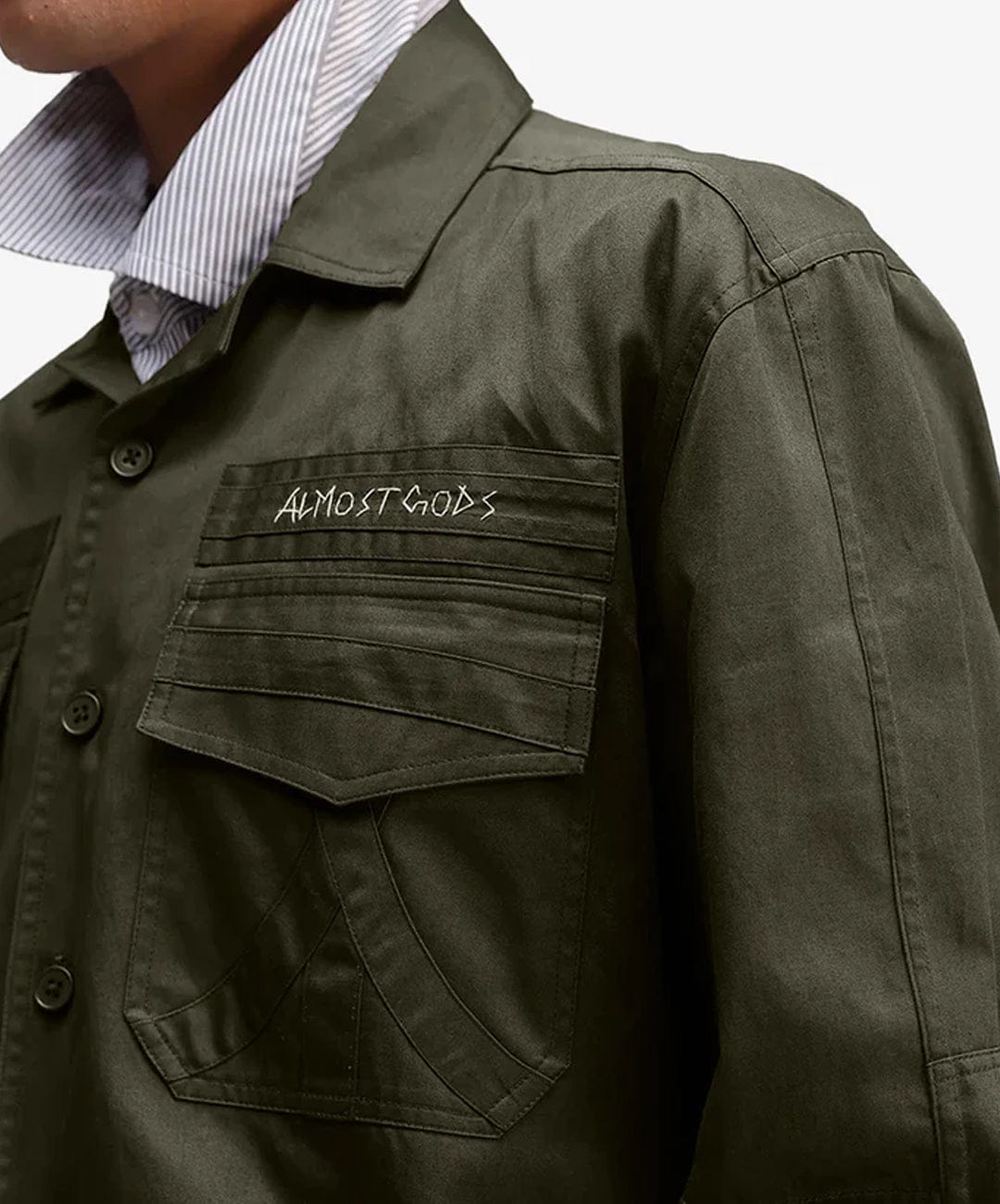 ALMOST GODS | MILITARY OVERSHIRT { OLIVE