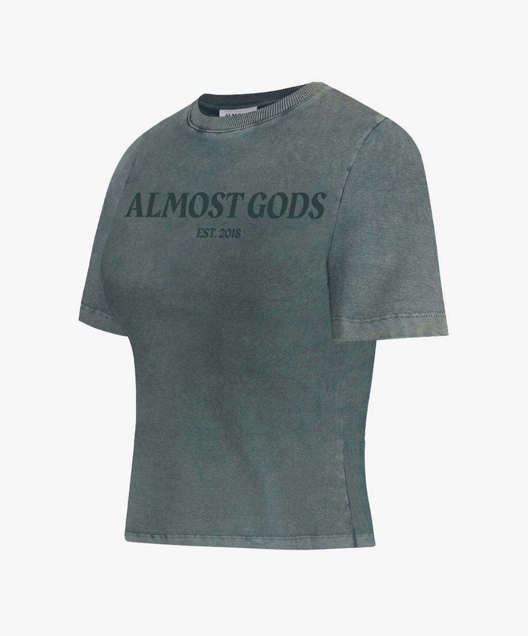 ALMOST GODS | STONEWASHED ALMOST GODS T-Shirt IN GRANITE { GREY/CBLACK