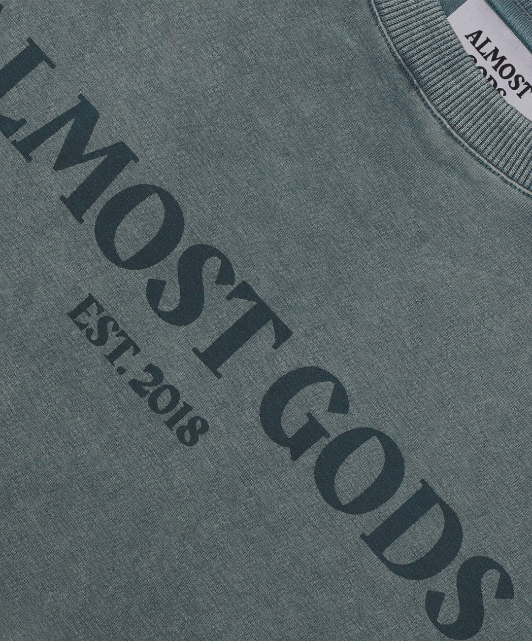 ALMOST GODS | STONEWASHED ALMOST GODS T-Shirt IN GRANITE { GREY/CBLACK
