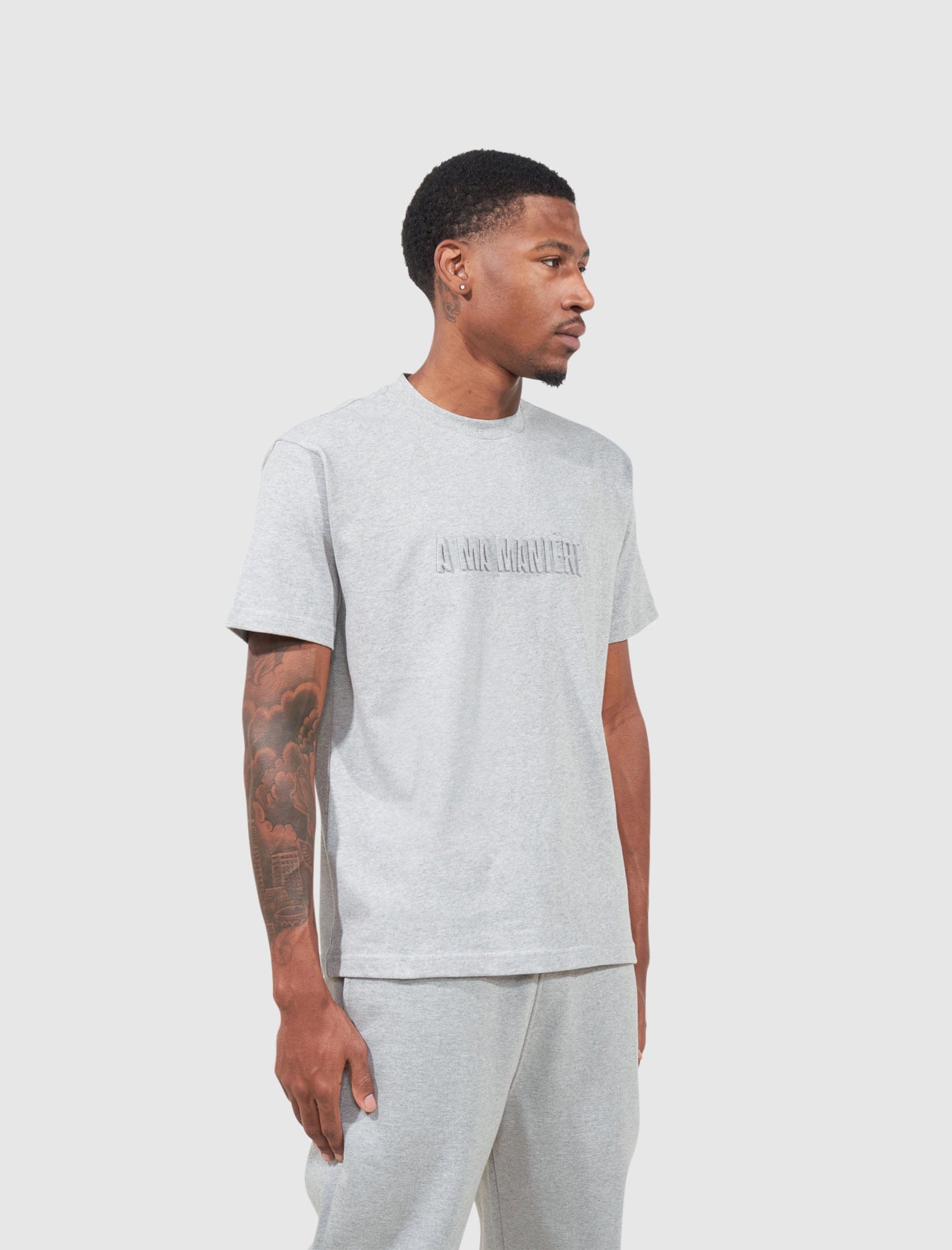 A MA Maniére CONTRAST STITCH T - SHIRT