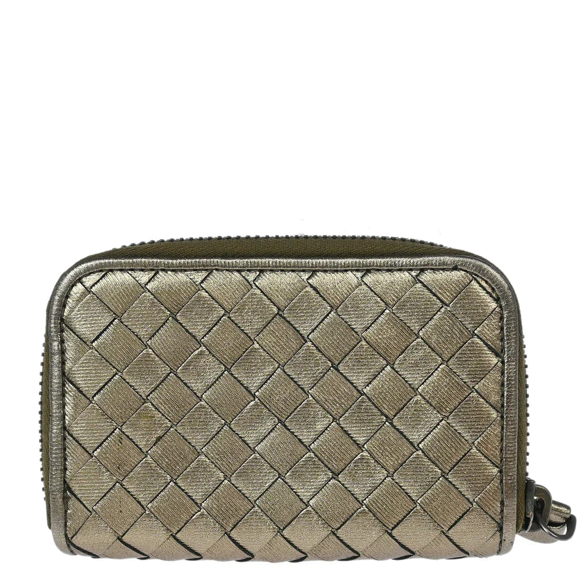 Other Brand Bottega Veneta Bronze Intrecciato Coin Case Wallet