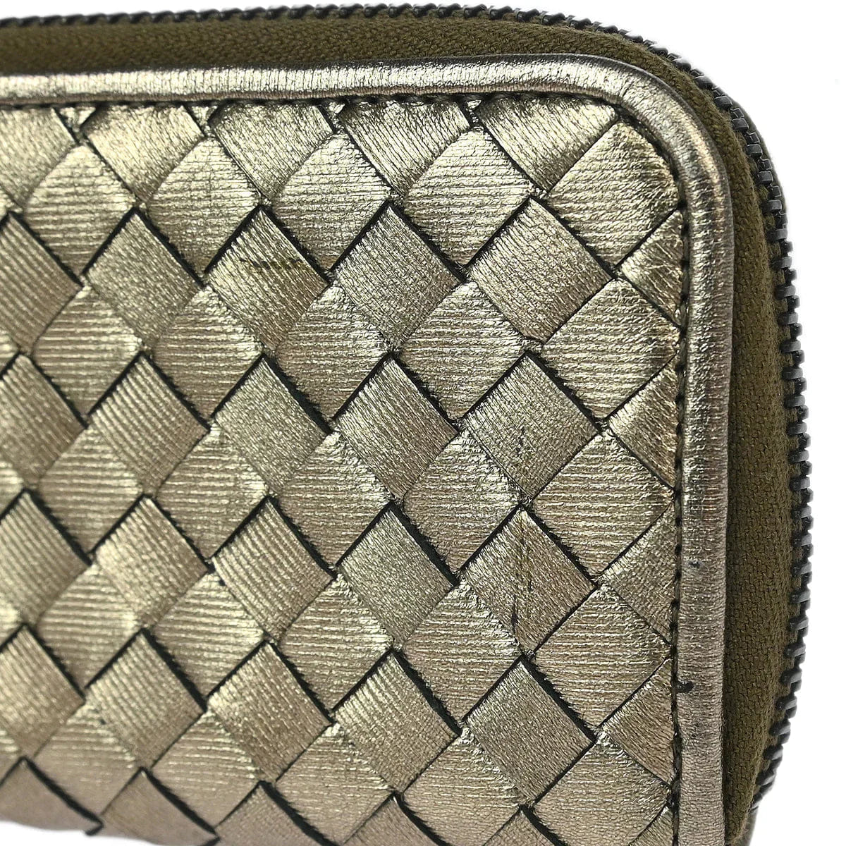 Other Brand Bottega Veneta Bronze Intrecciato Coin Case Wallet