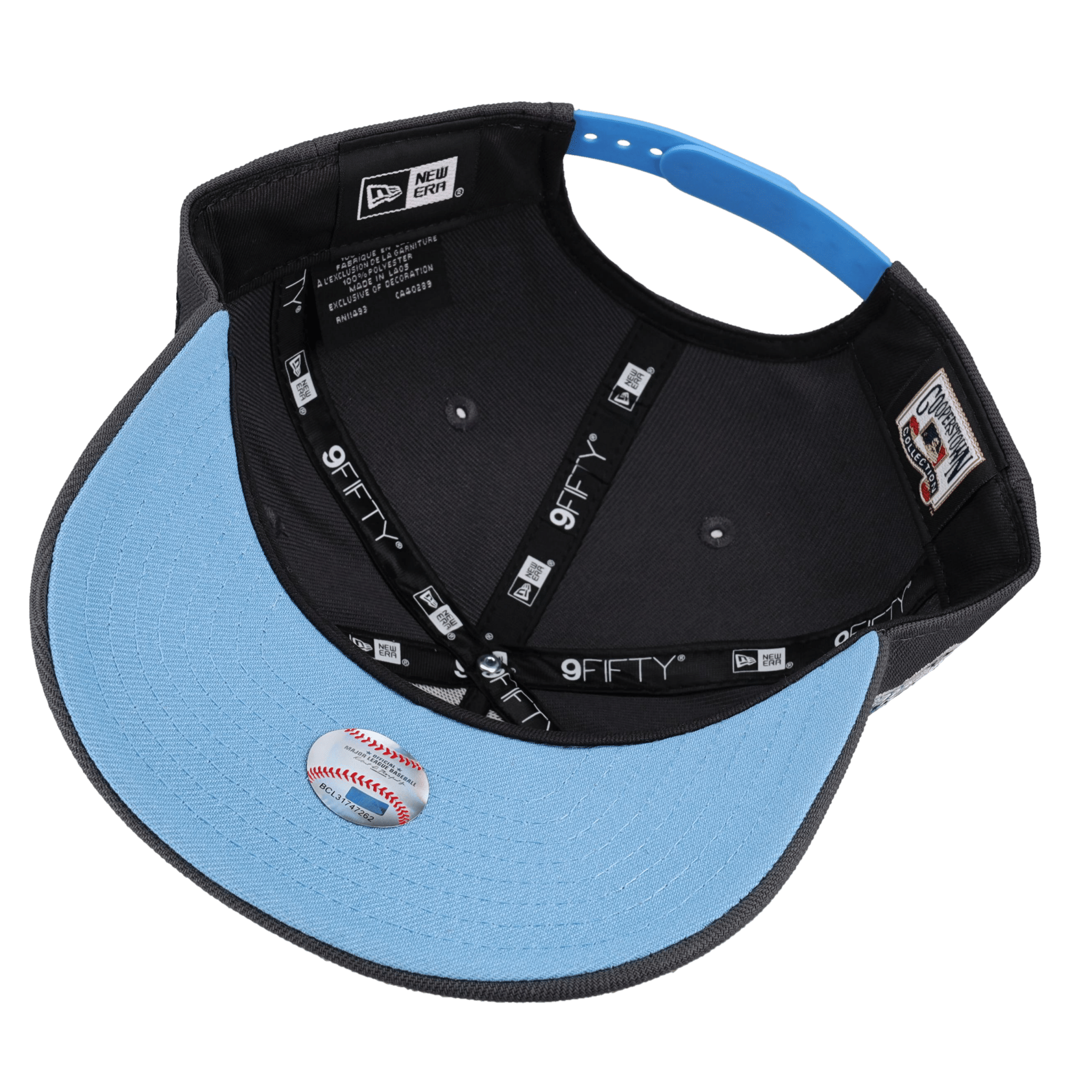 Los Angeles Dodgers Graphite/Ice Blue Metallic 9Fifty A Frame Snapback Hat