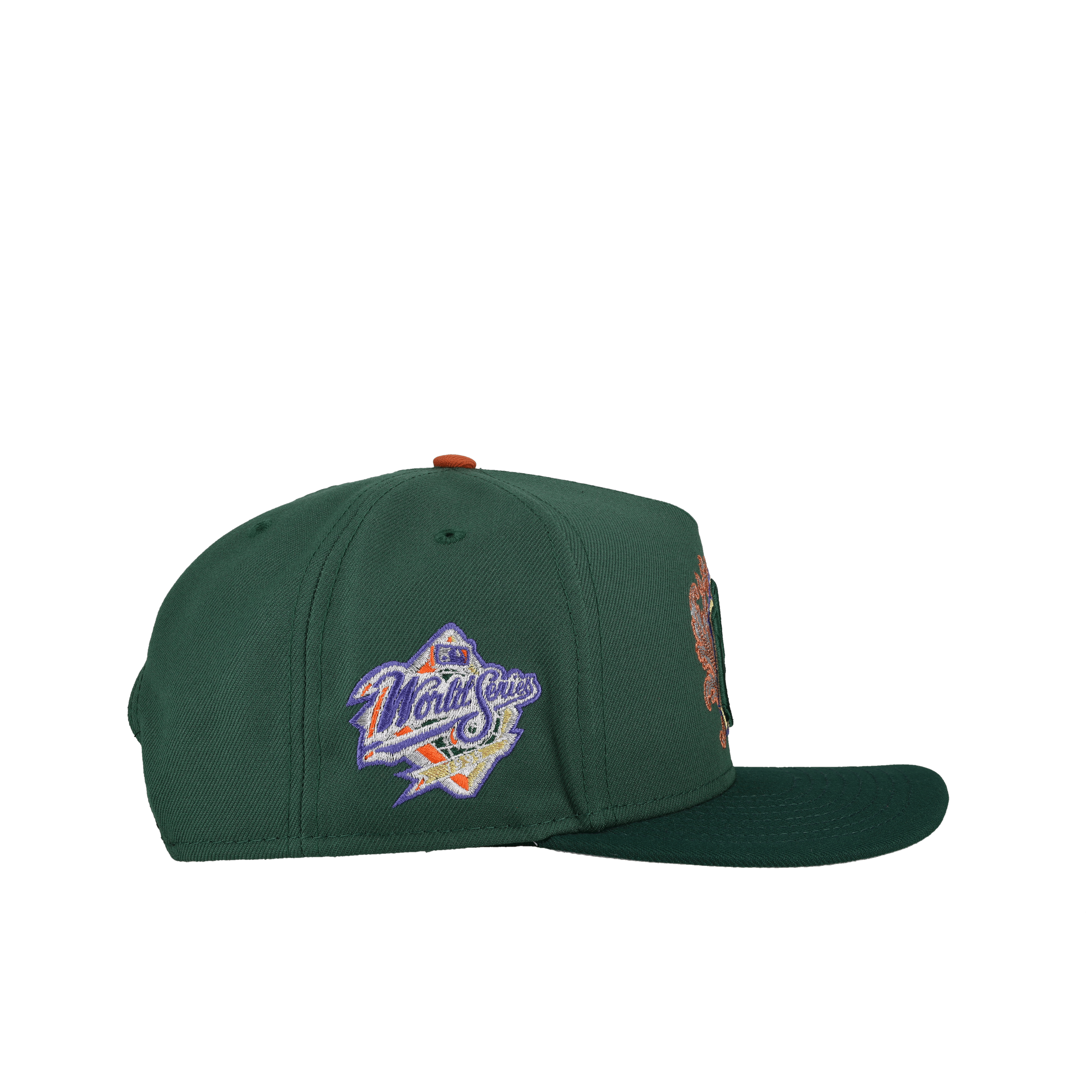 New York Yankees 1999 World Series Green Copper Flames 9Fifty A Frame Snapback Hat