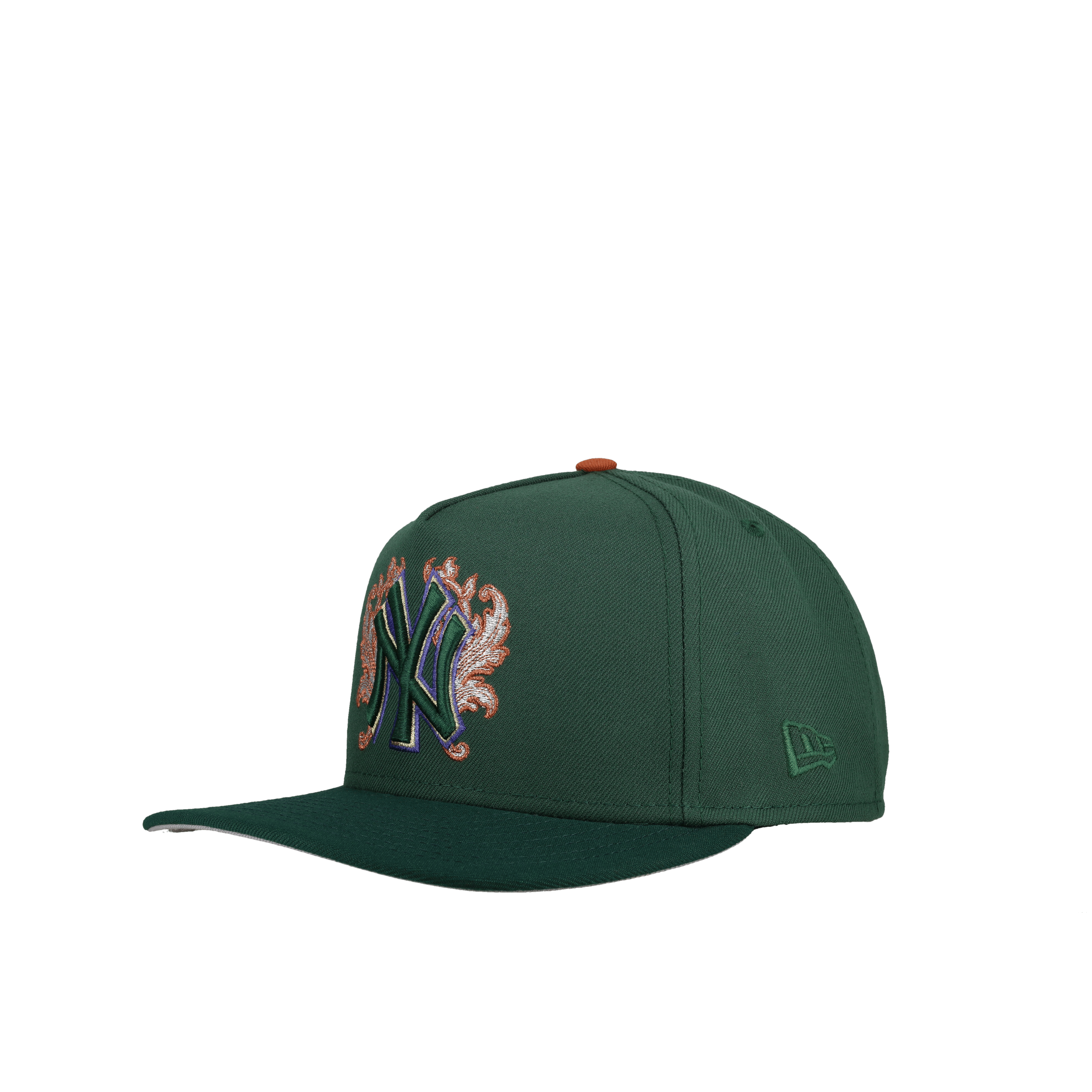 New York Yankees 1999 World Series Green Copper Flames 9Fifty A Frame Snapback Hat
