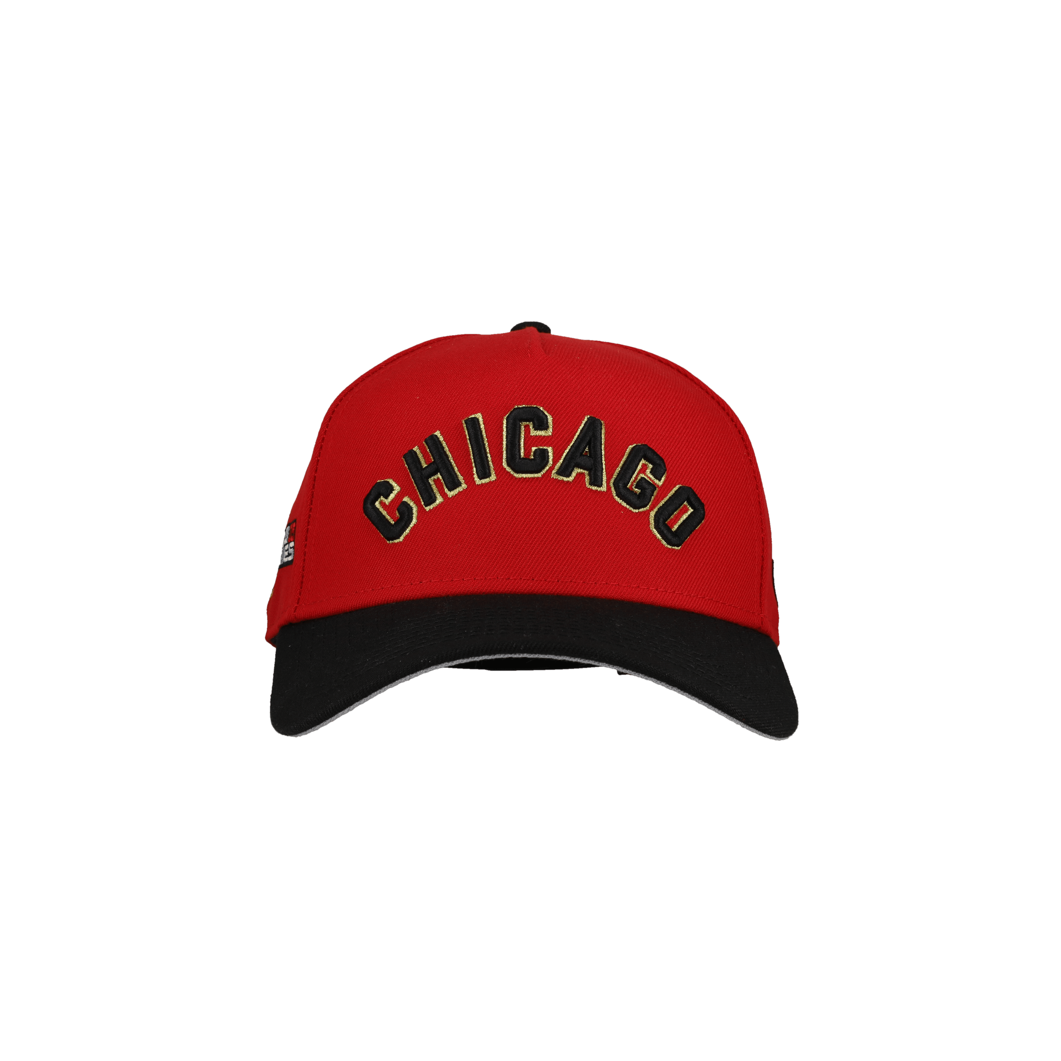 Chicago White Sox 9Forty A Frame Snapback Hat (Black/Red/Gold)