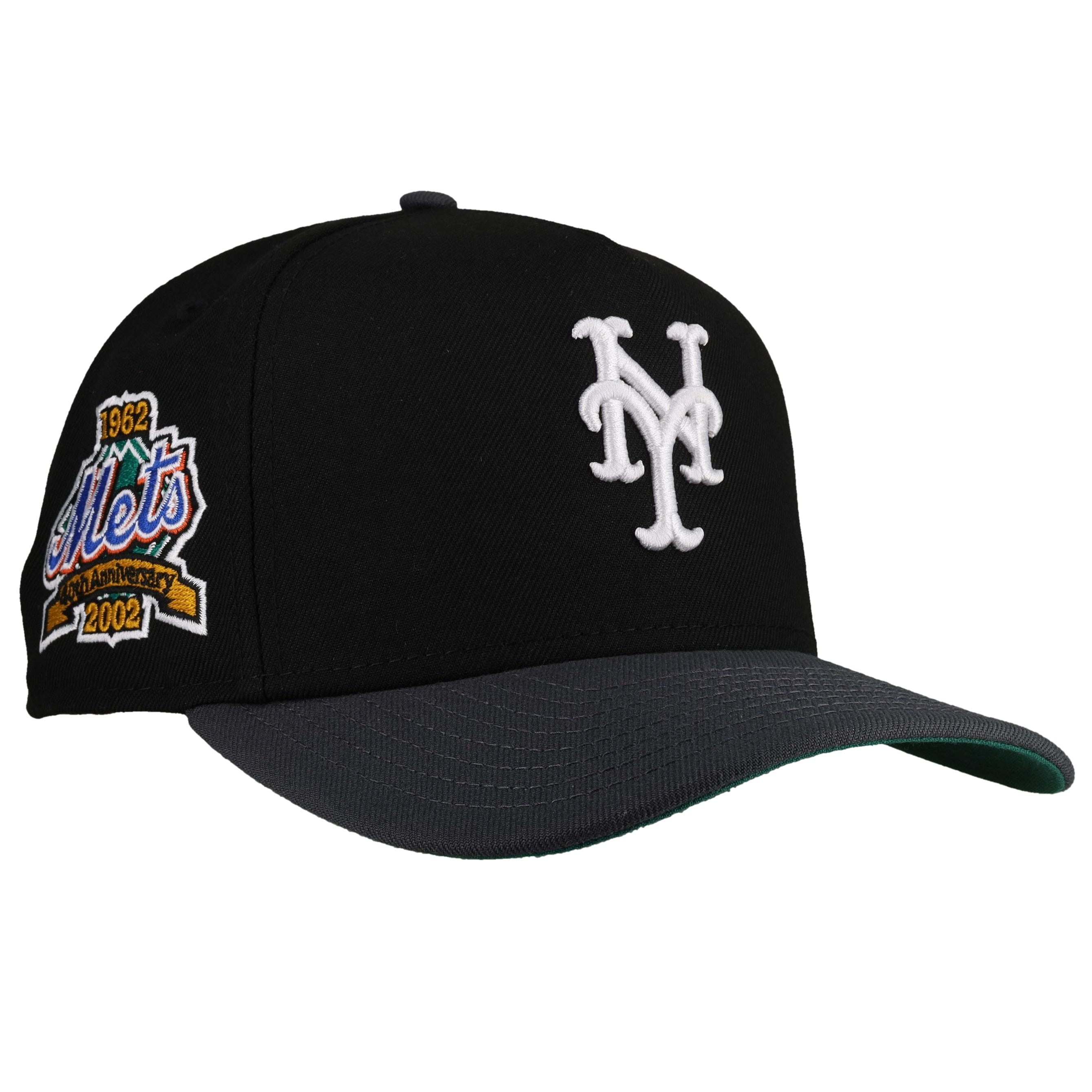 New York Mets 40th New Era 9Fifty A Frame Snapback Hat (Black/Graphite)