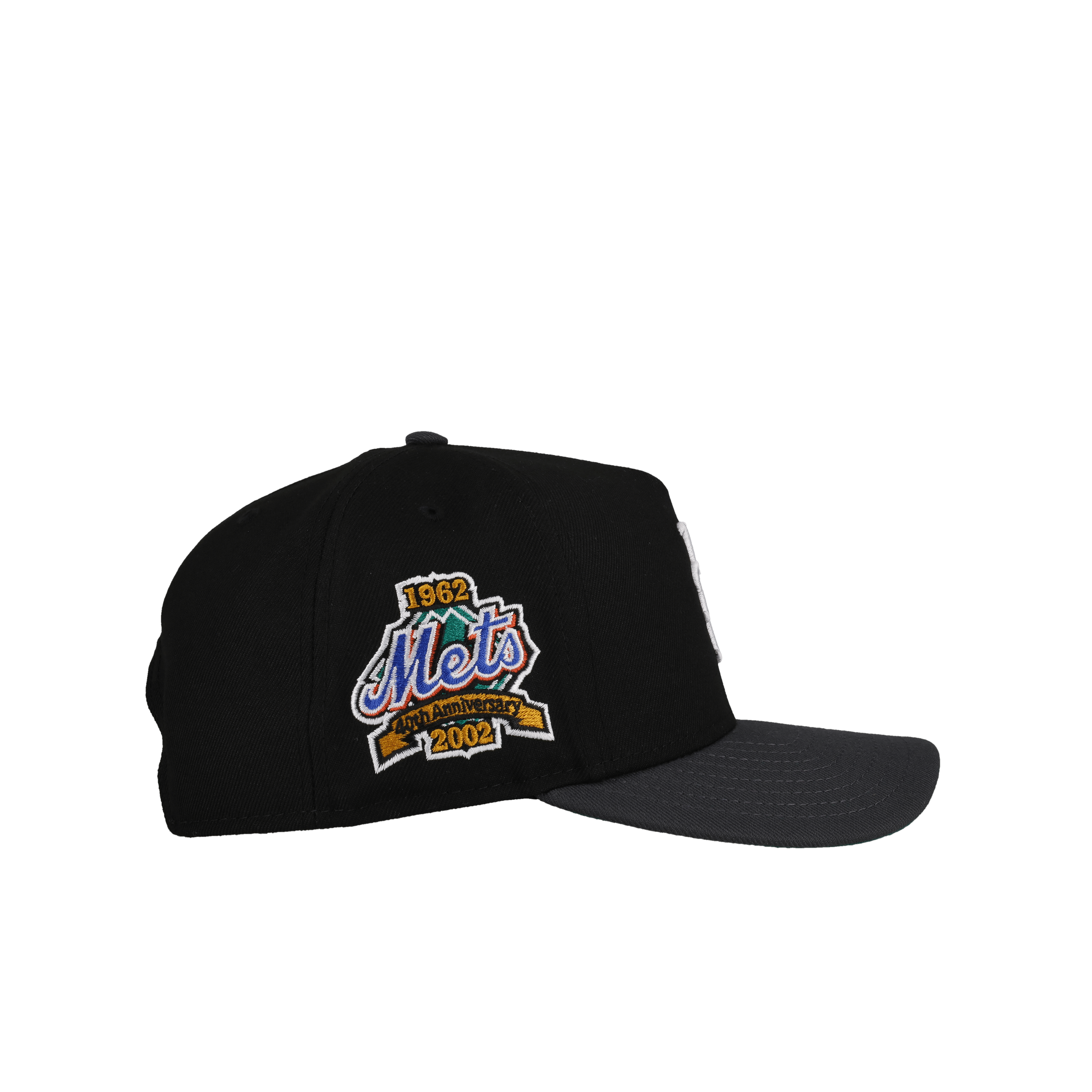 New York Mets 40th New Era 9Fifty A Frame Snapback Hat (Black/Graphite)