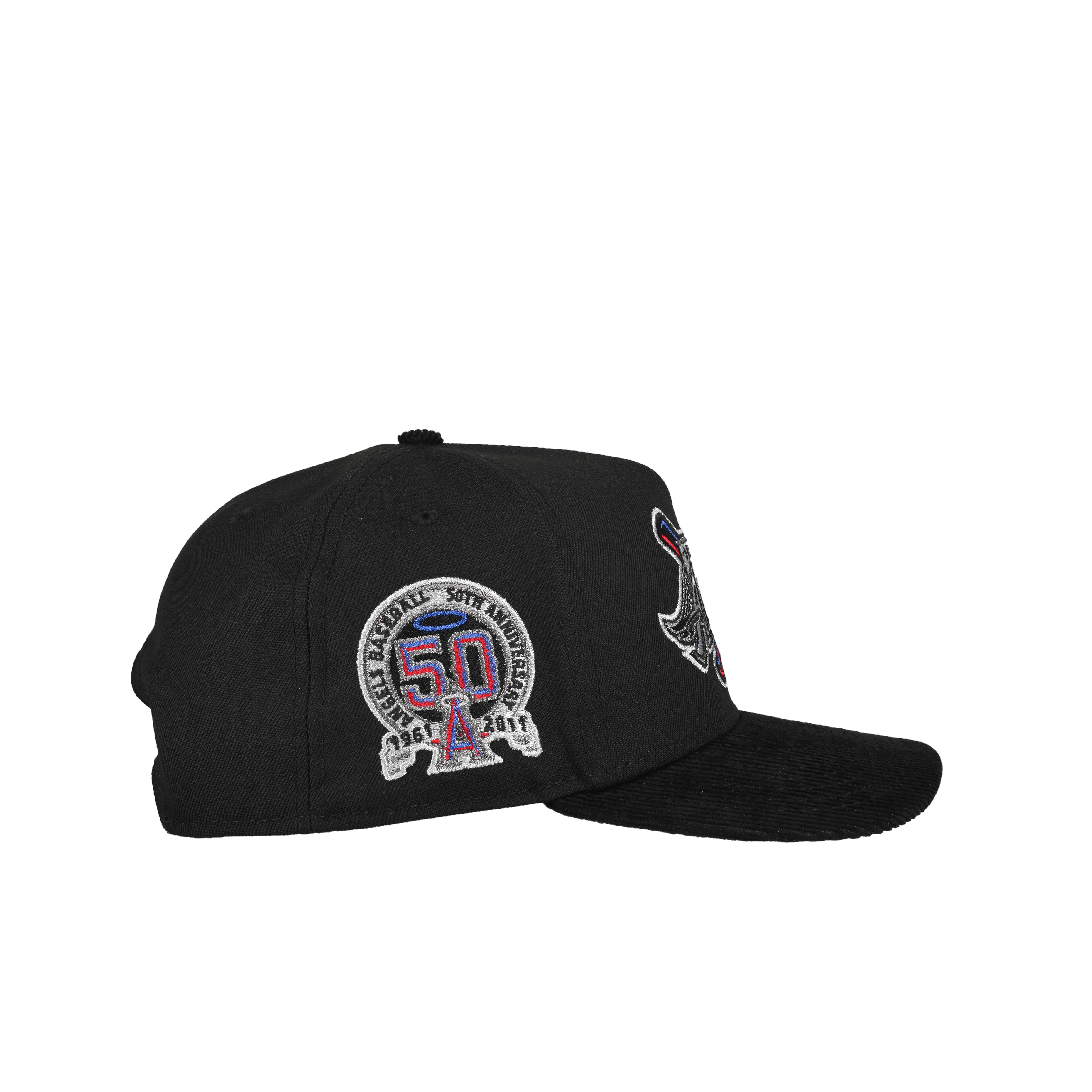 Anaheim Angels 50th Season Metallic 9Fifty A Frame Snapback Hat (Corduroy Visor)