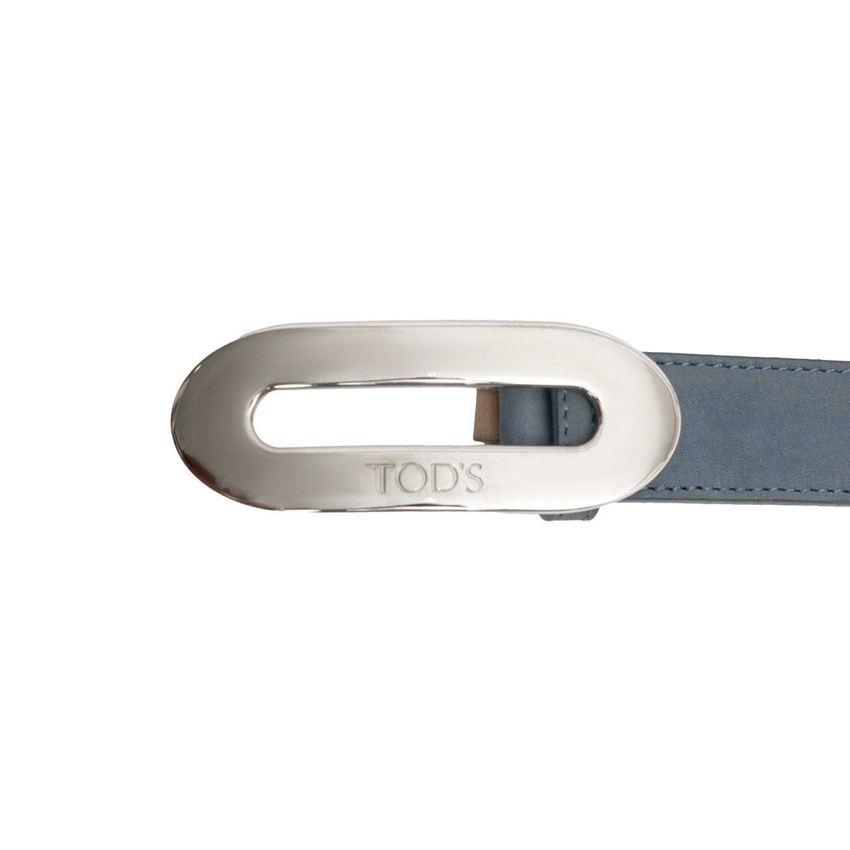 Tods Blue Suede Waist Belt